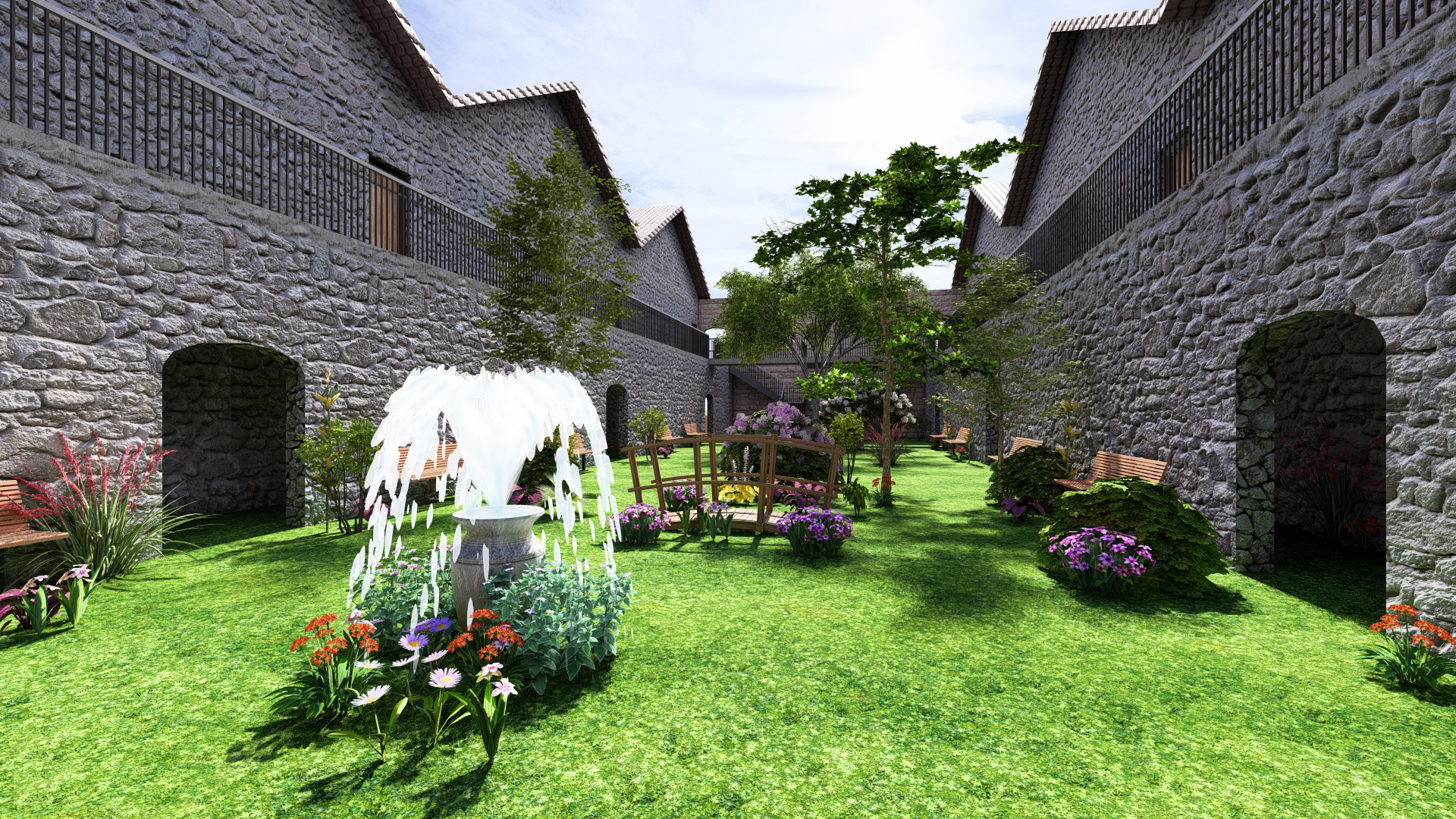 Courtyard Render
