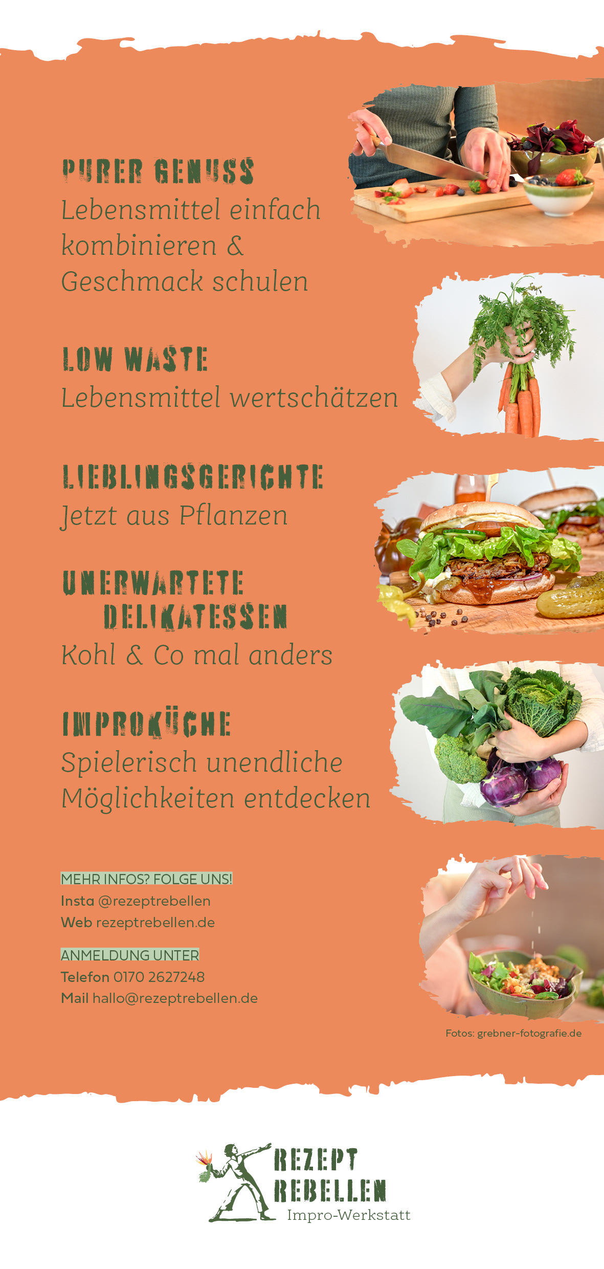 Info-Flyer für die RezeptRebellen (Vorderseite)