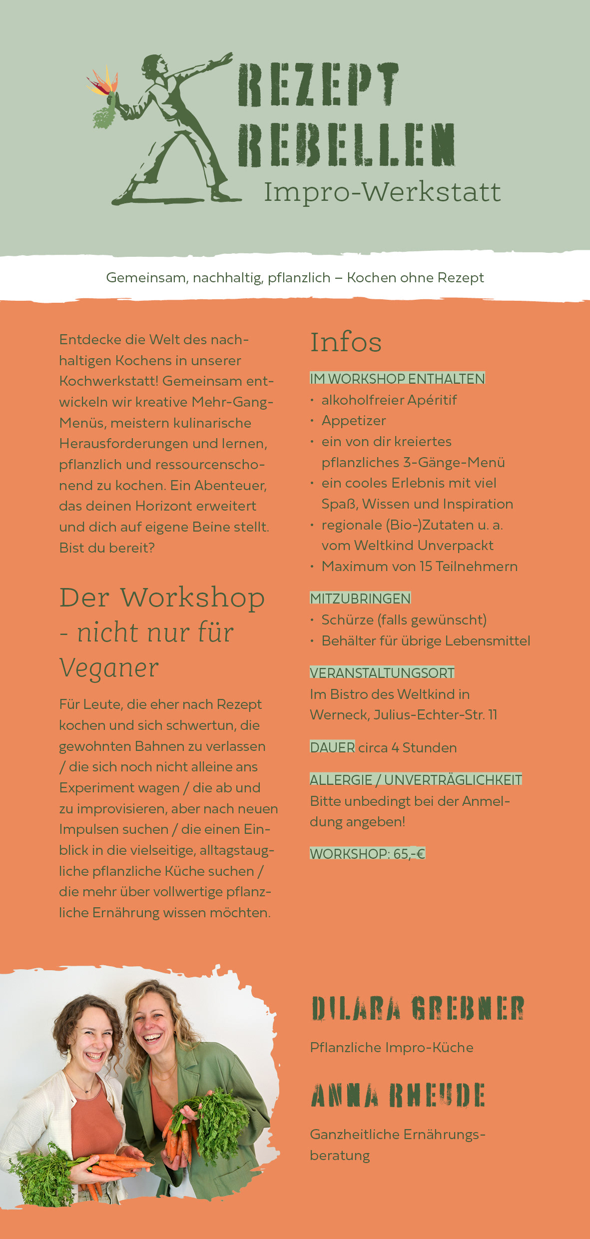 Info-Flyer für die RezeptRebellen (Vorderseite)
