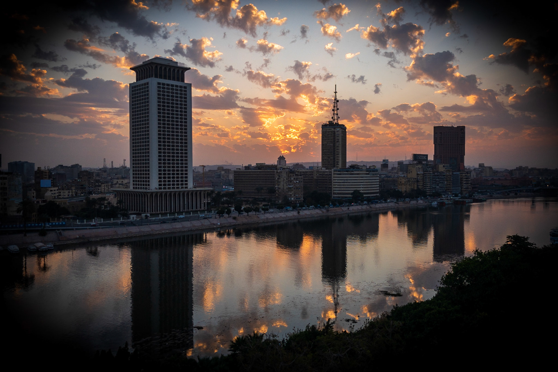 Sunrise over Nile in Cairo