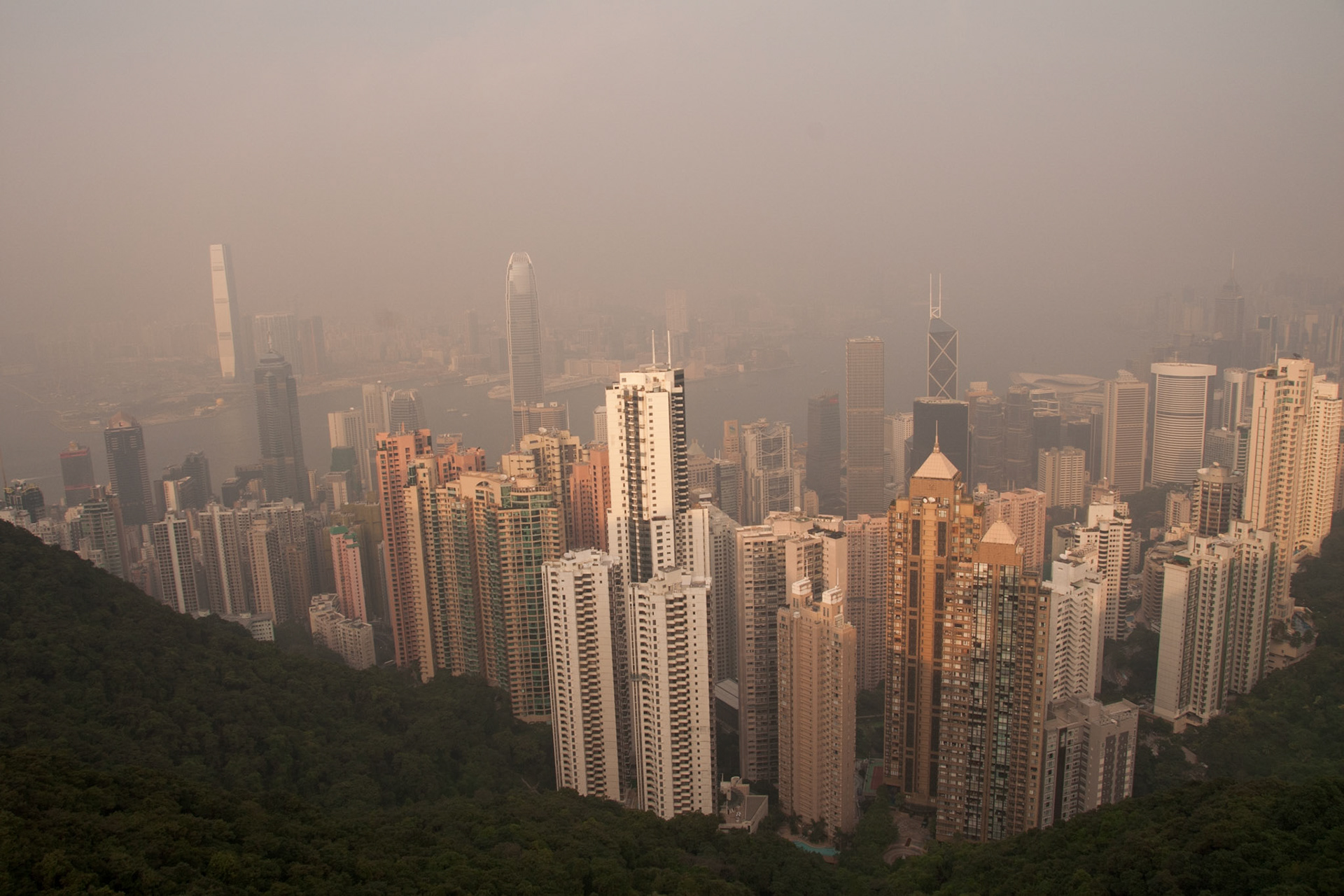 as viewed from Victoria Peak