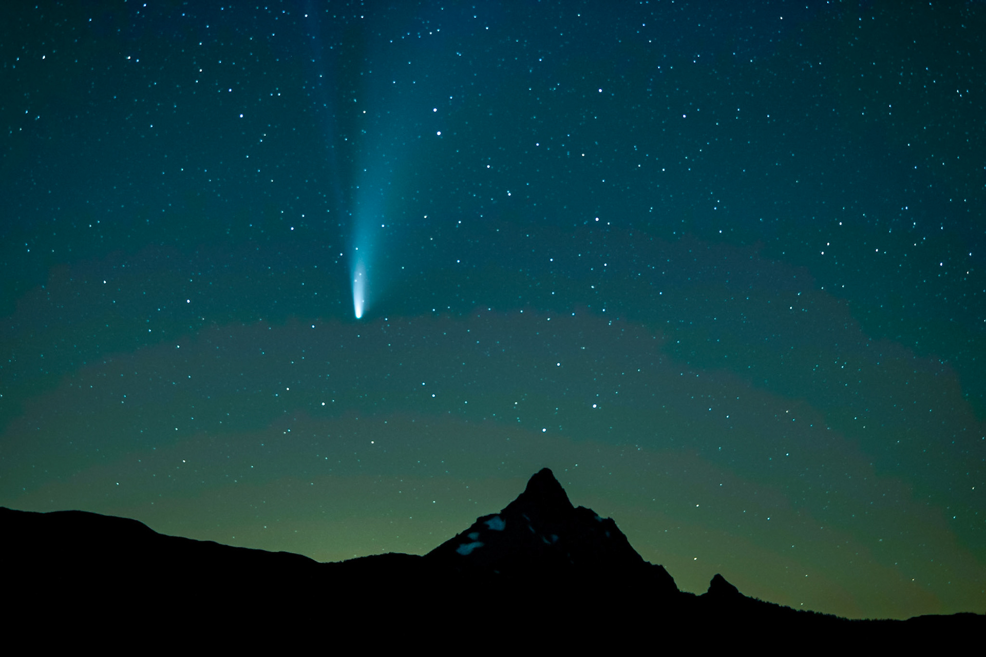 NEOWISE  about midnight