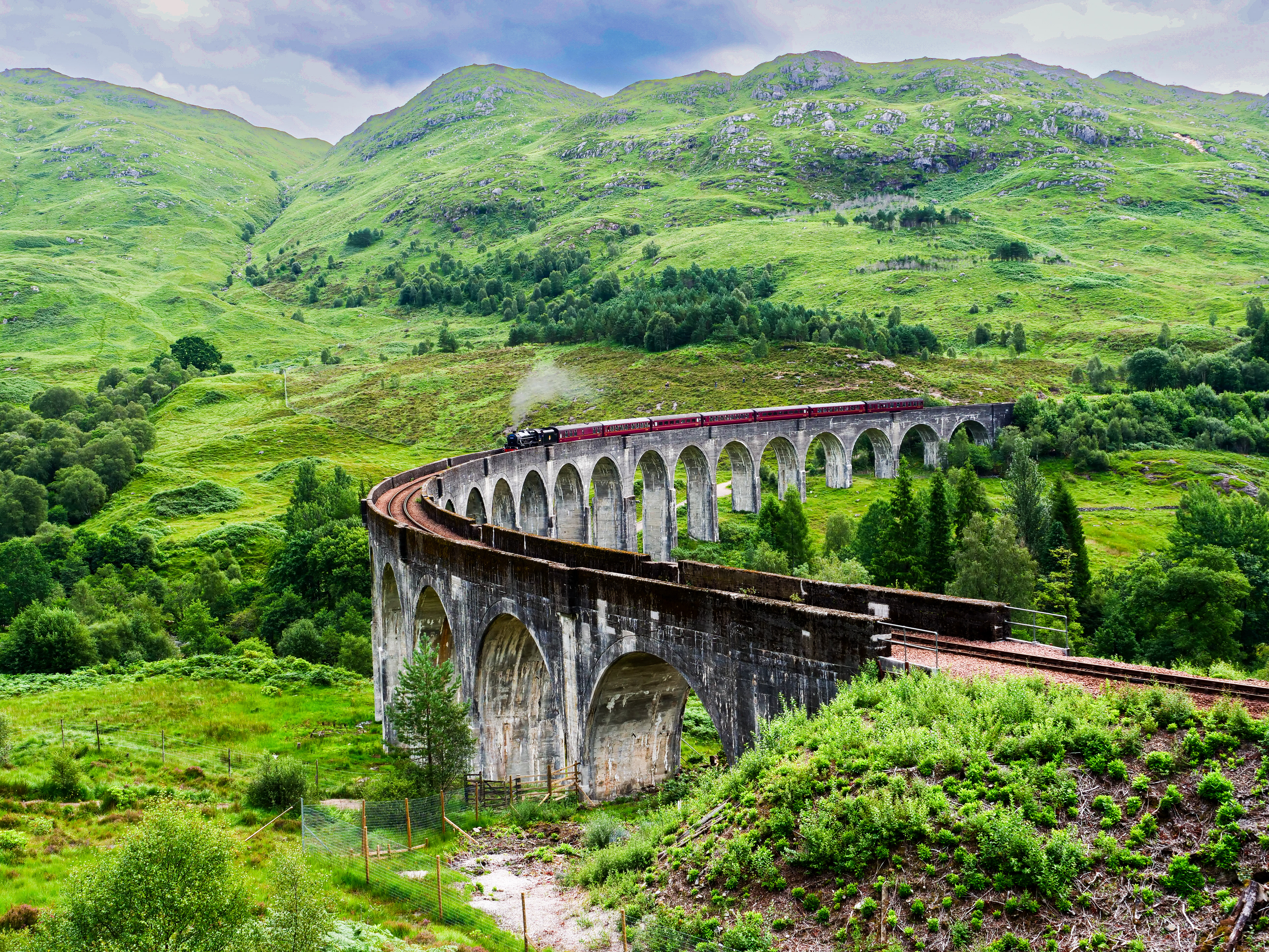 Jacobite Steam Train on the Glenfinnan Viaduct