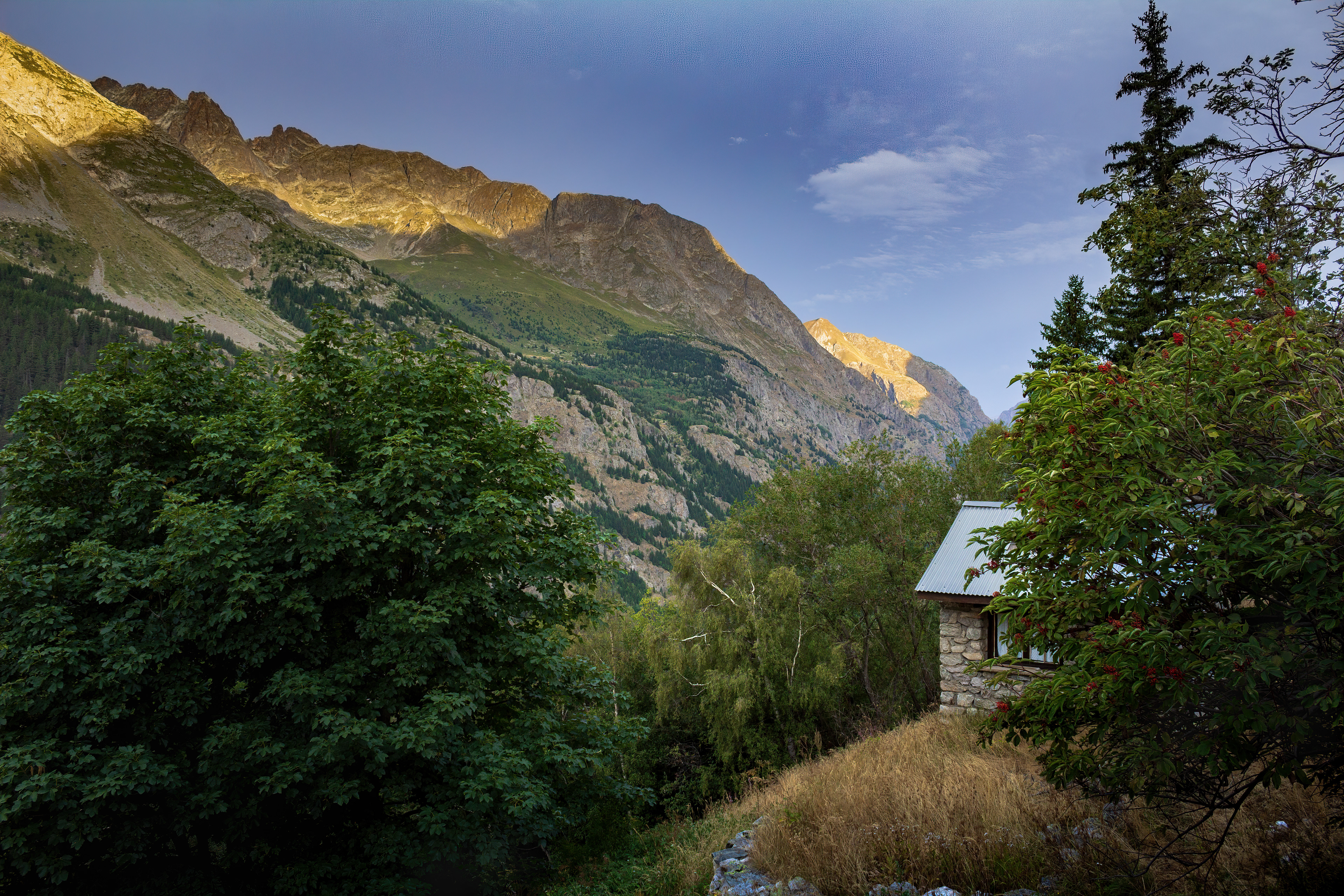 Massif des écrins - Vue depuis le lieu-dit de Champébran