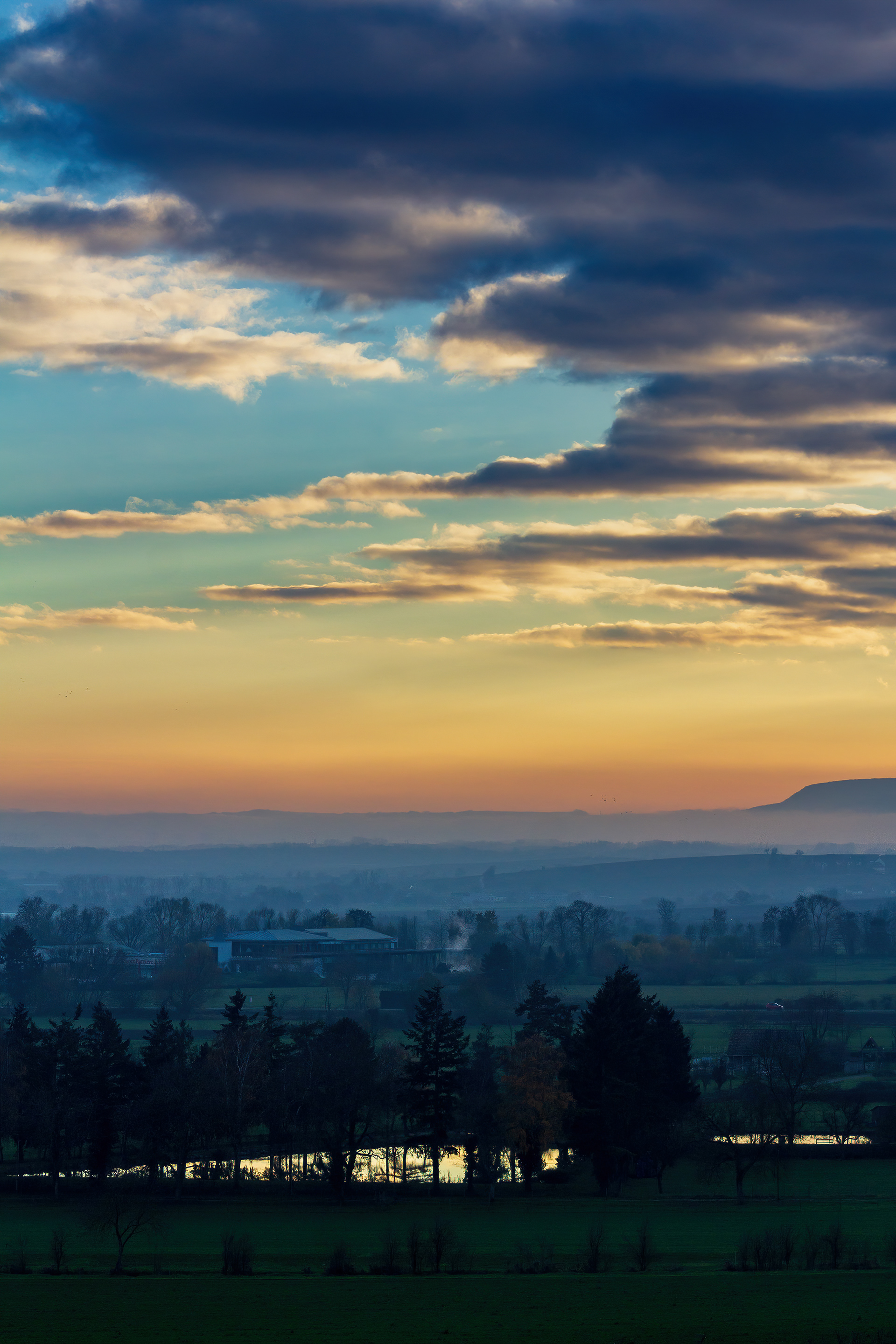 Couché se soleil sur la plaine - Bergheim