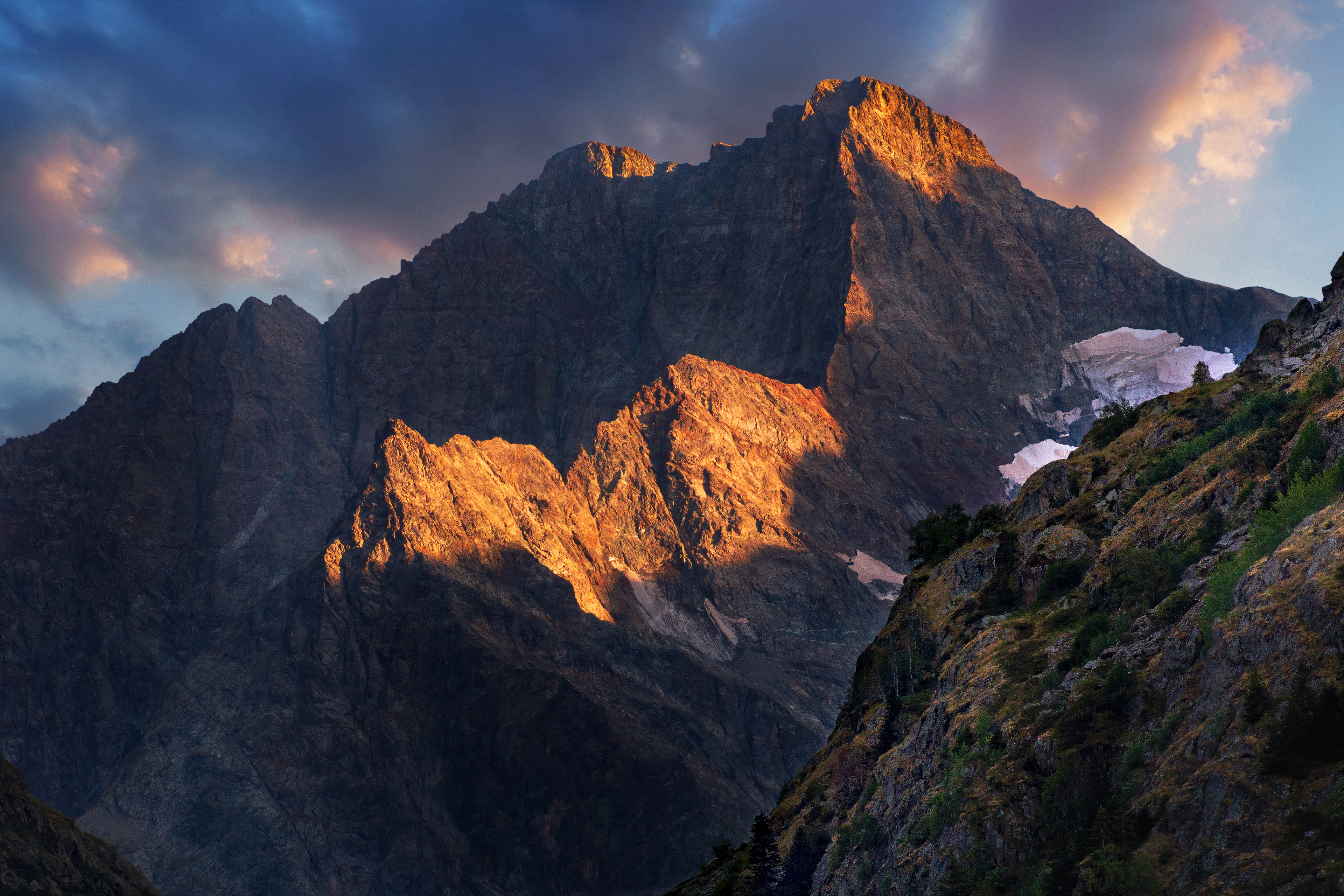Coucher de soleil sur la Pointe de l'Aiglière