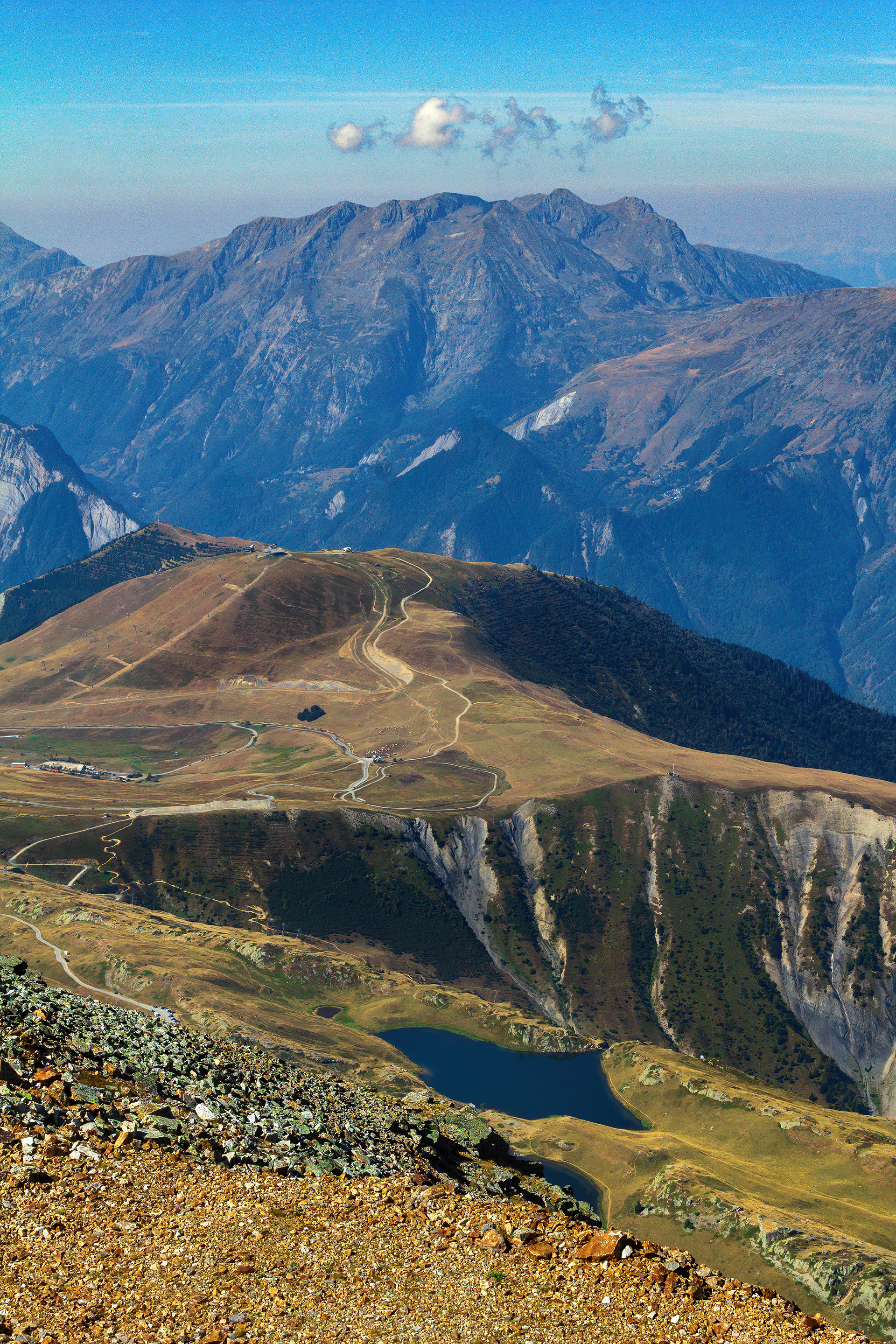Isère - Le massif de Belledonne vu du Dôme des Petites Rousses