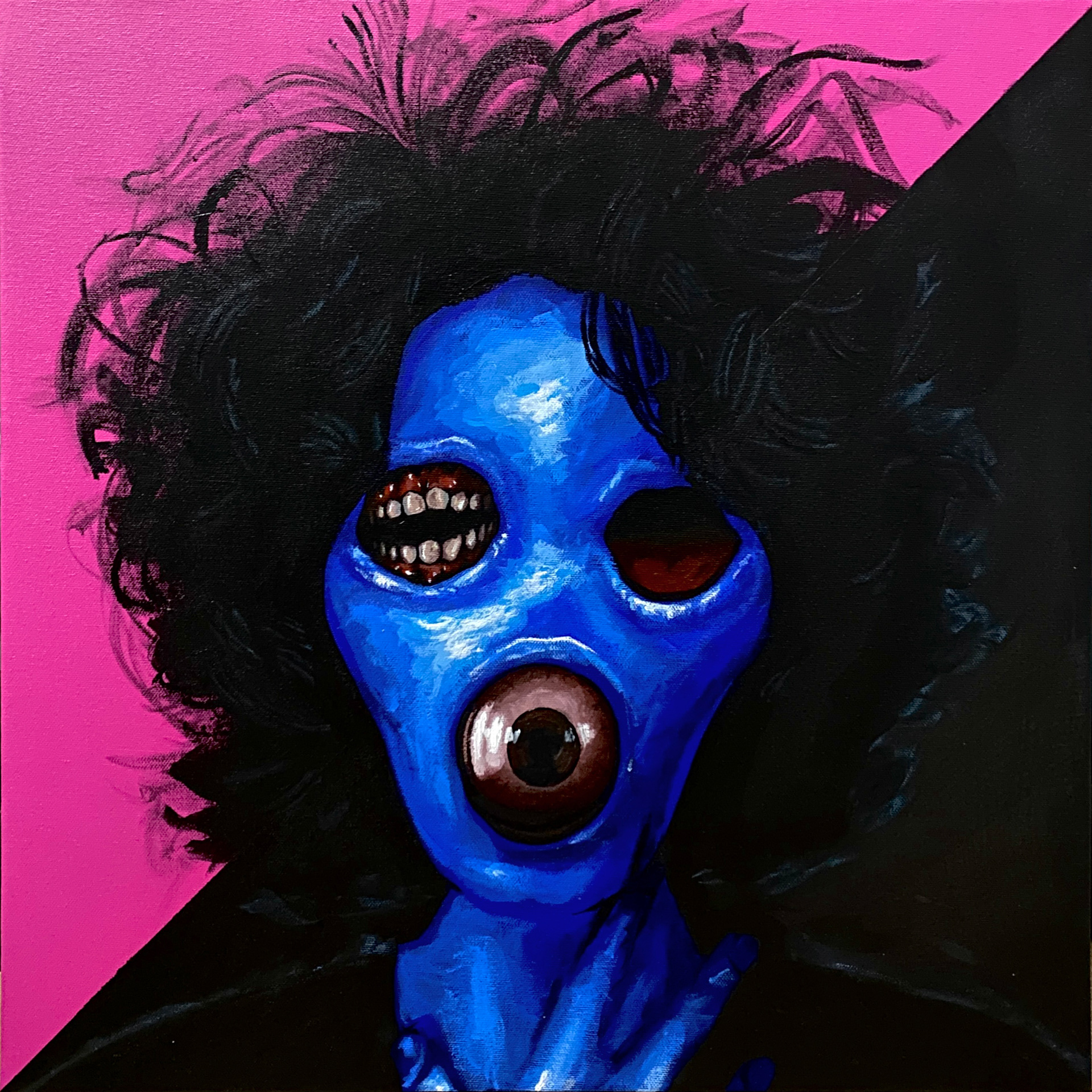 7. razor's crawling. (2021) [Acrylic on canvas 20x20in]