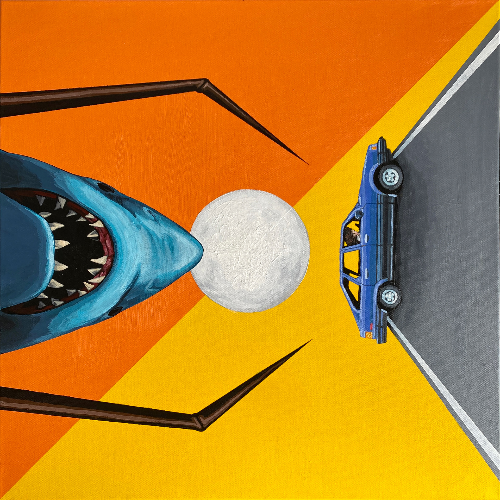 4. it's coming for me. (2021) [Acrylic on canvas 20x20in]
