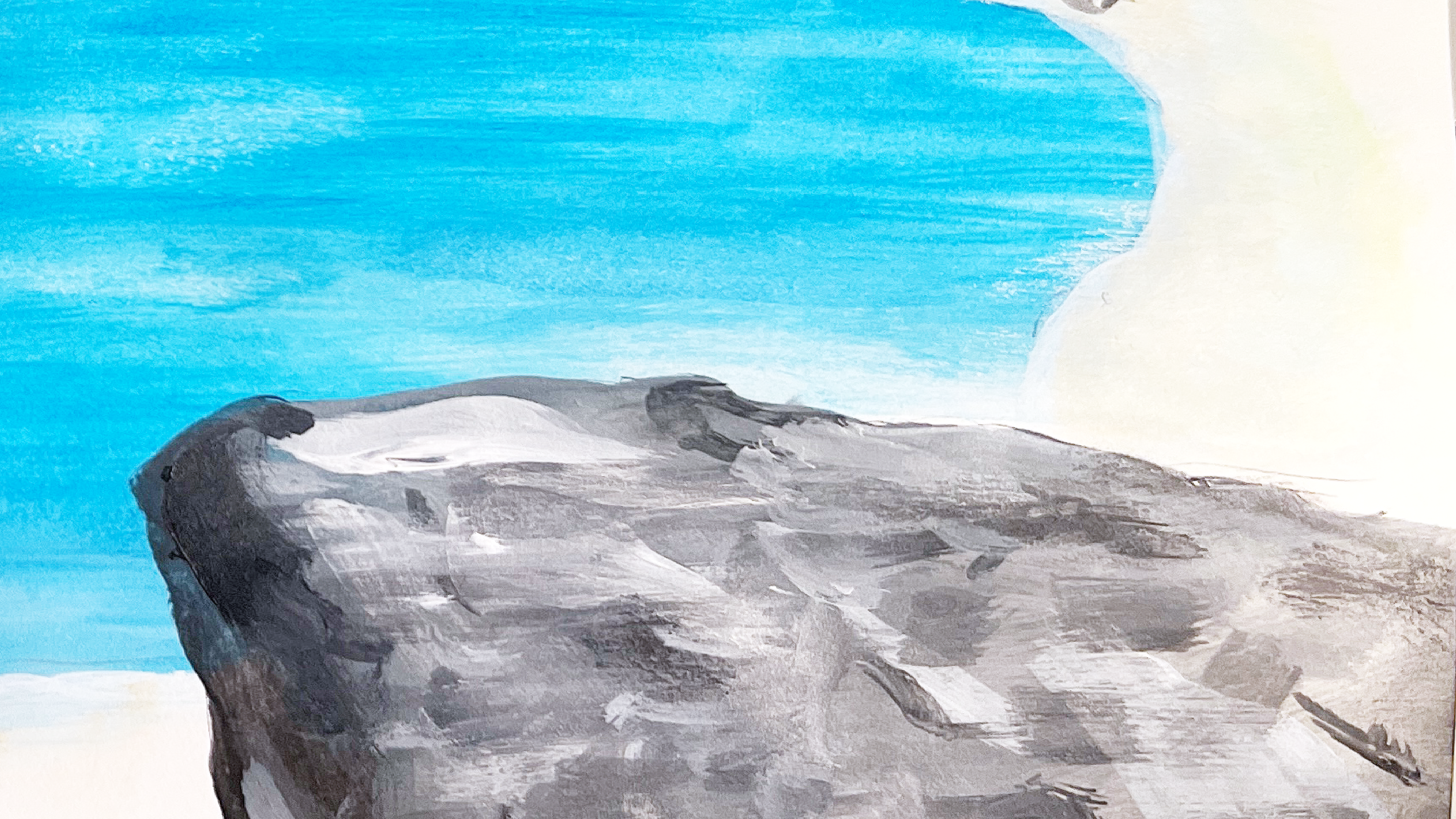 Operation Otito - Lake CU BG (Matte Acrylic Painting)