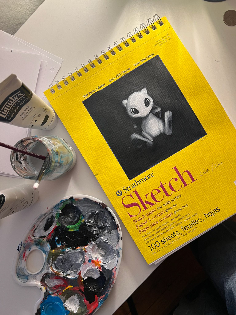 Mew cover paint-over (2025) [Acrylic]