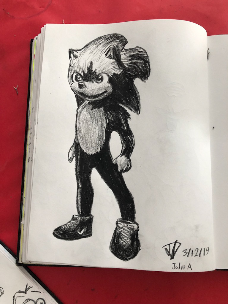Old Sonic design (2019) [Pencil]