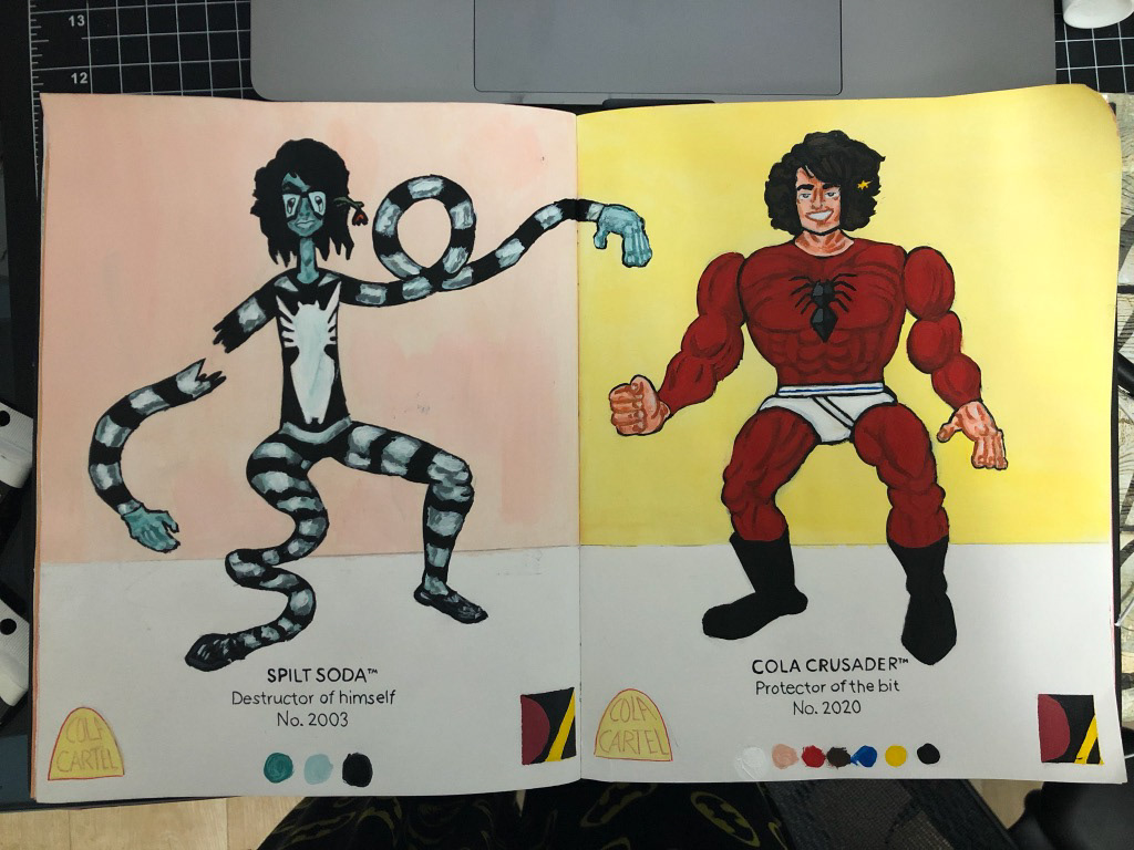 Trenton Doyle Hancock style study/tribute (2019) [Acrylic]