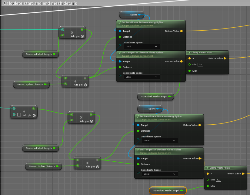 Second version - calculating the start and end mesh details