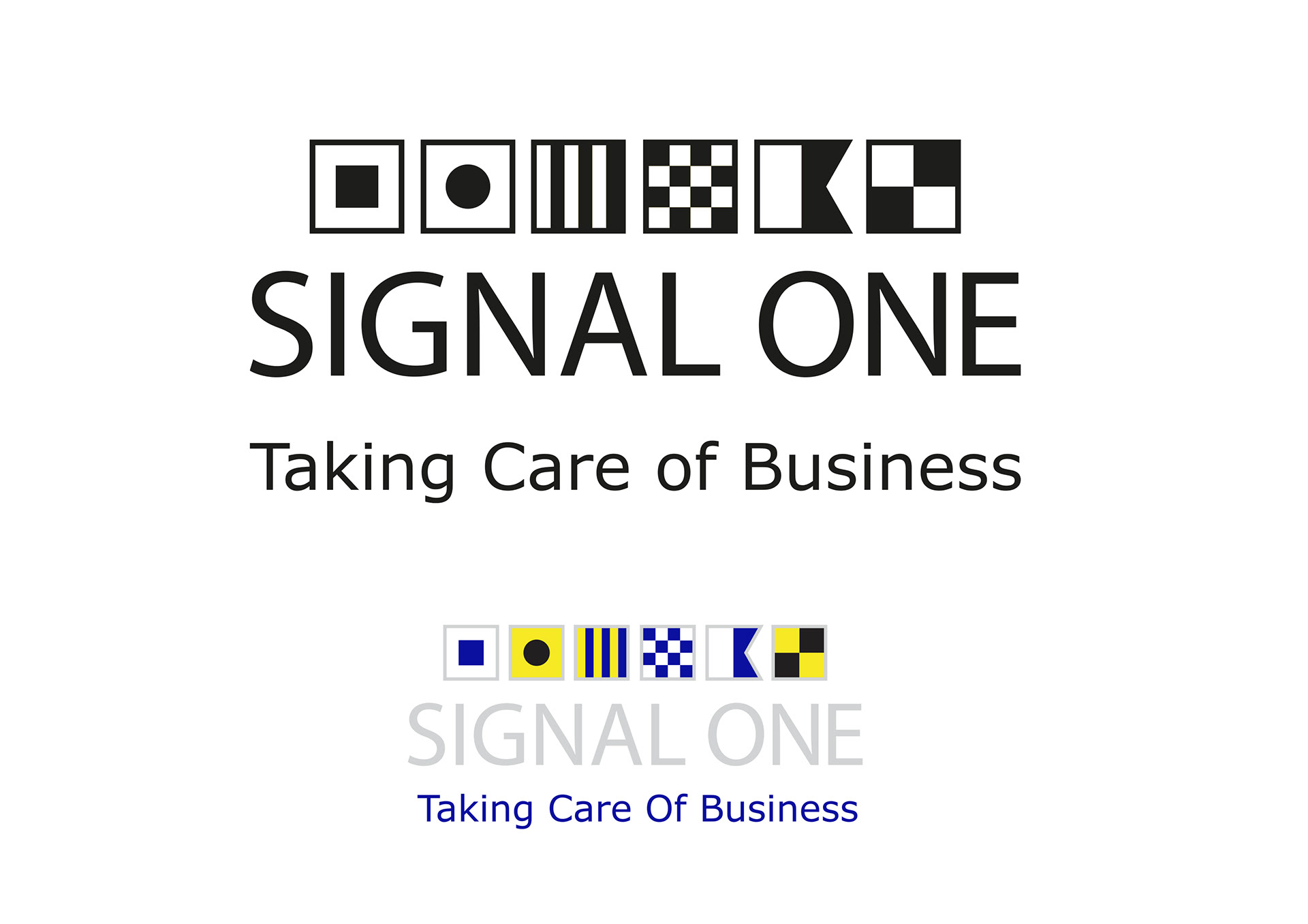 Signal One - Multi use office building under construction in Bahrain. One of many construction and property development brand identities developed.