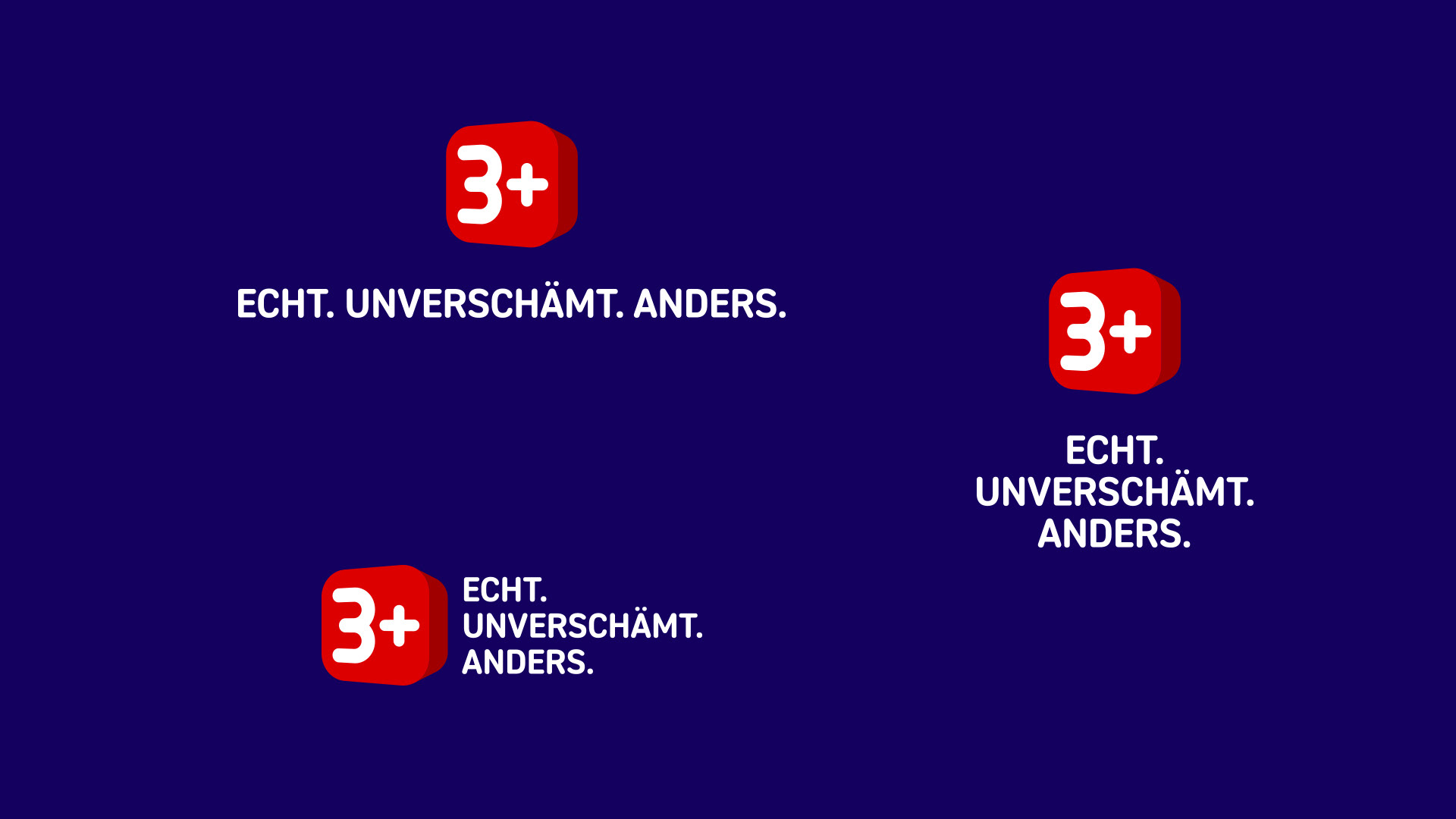 3+ Logo mit Claim