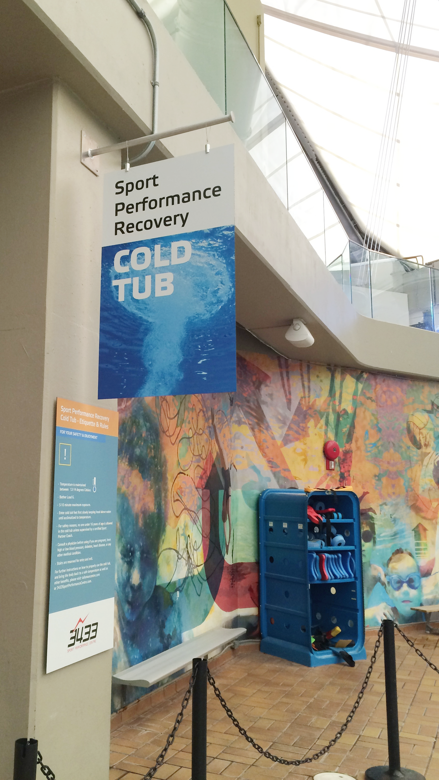 Cold Tub Signage - Repsol Sport Centre