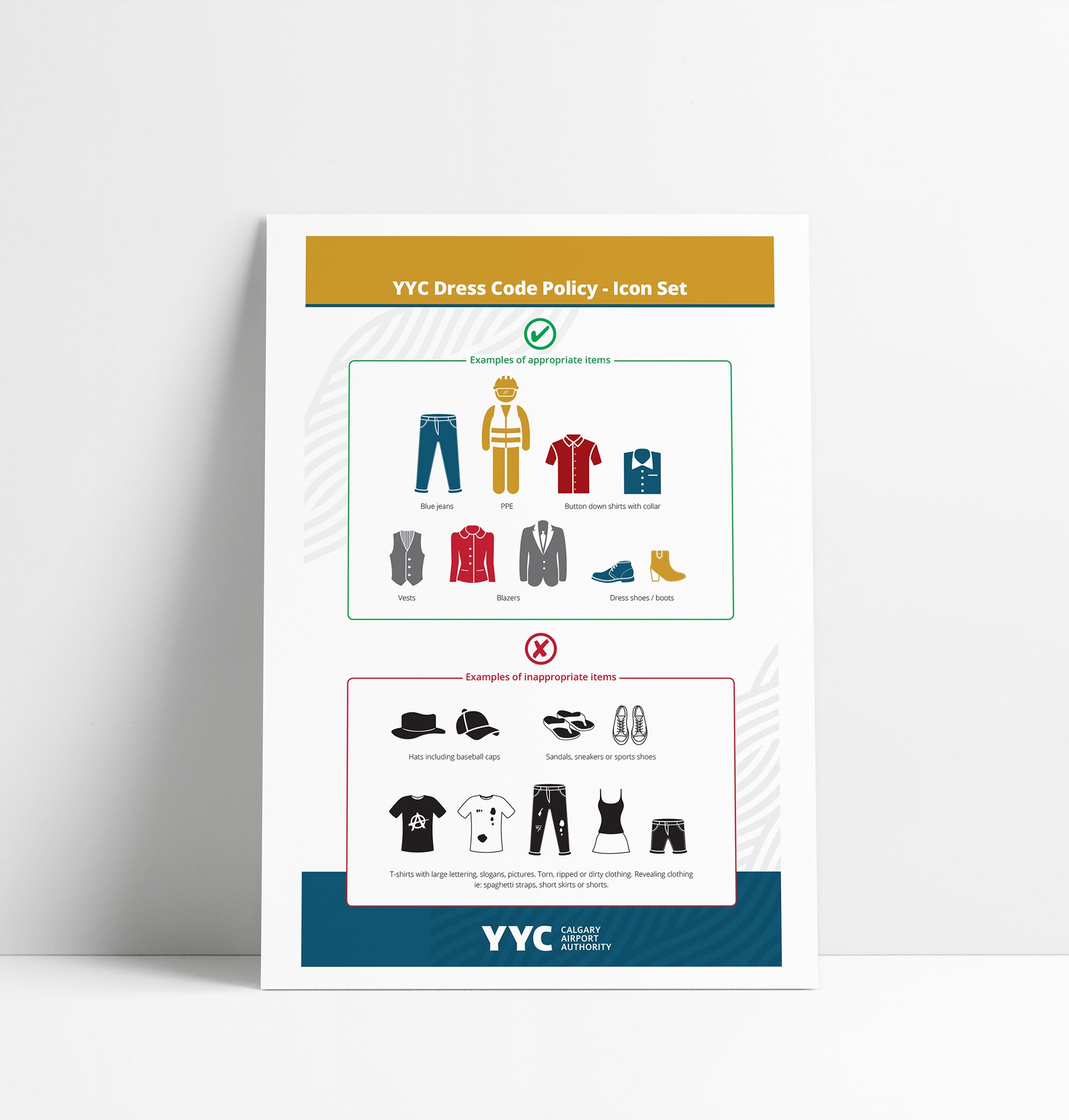 Dress Code Infographic - The Calgary Airport Authority. 2019