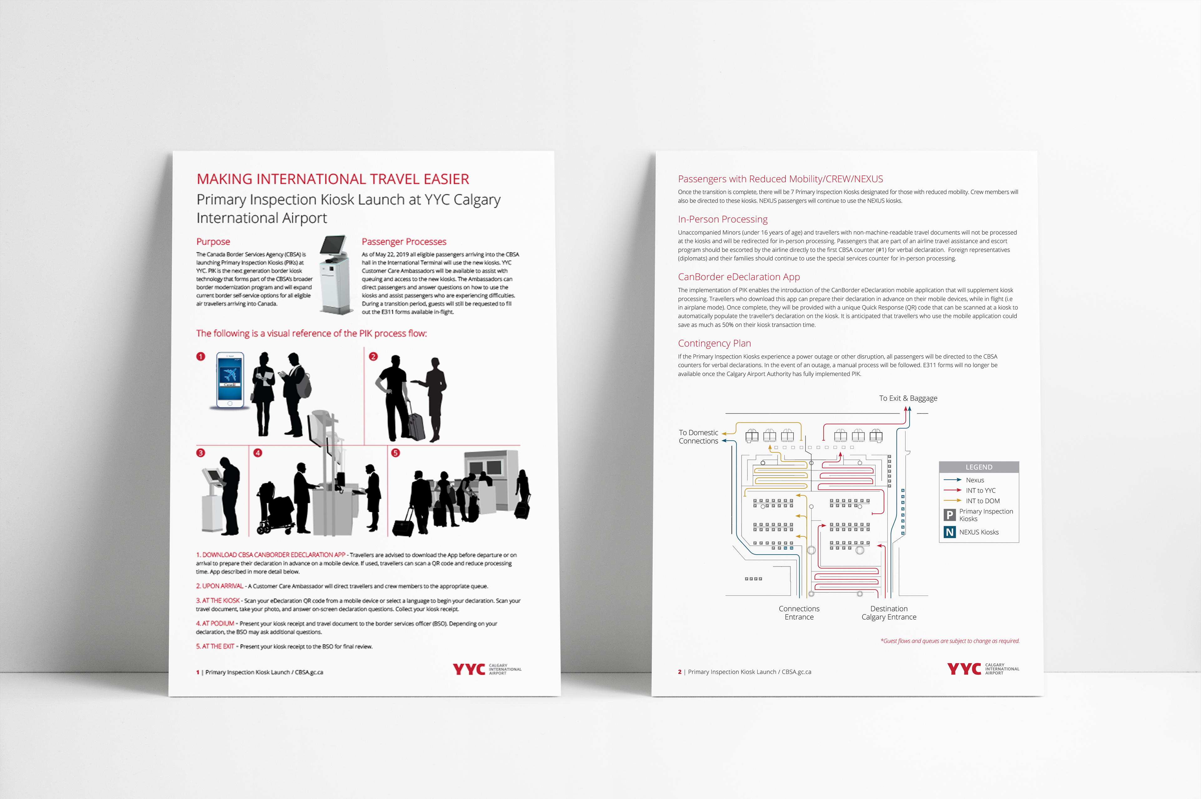 Fact Sheet created to promote the new PIK eDeclaration App. The Calgary Airport Authority 2019