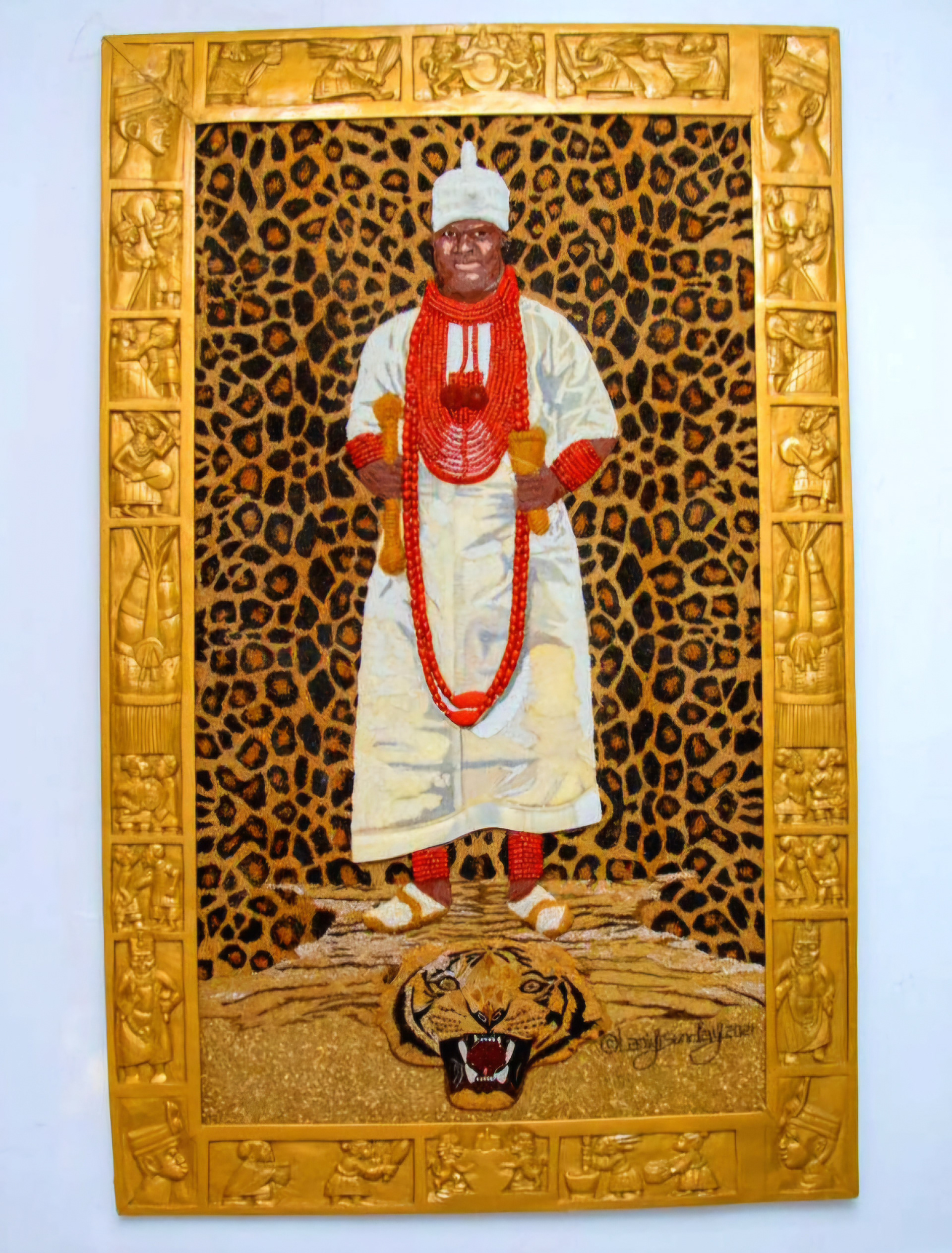 OJAJA II  2022  DIMENSIONS: 48x36 (inches)  MEDIUM: 100% Beads on board 