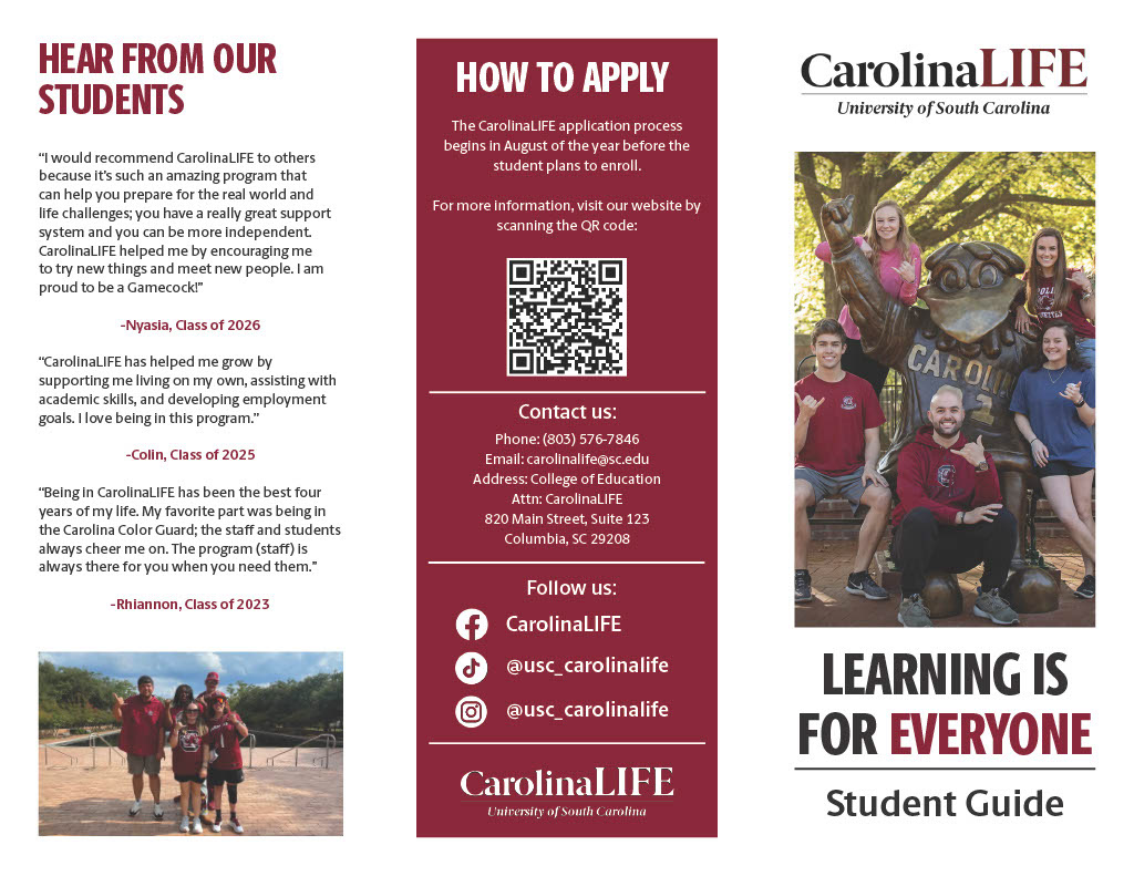 Student Informational Brochure for CarolinaLIFE