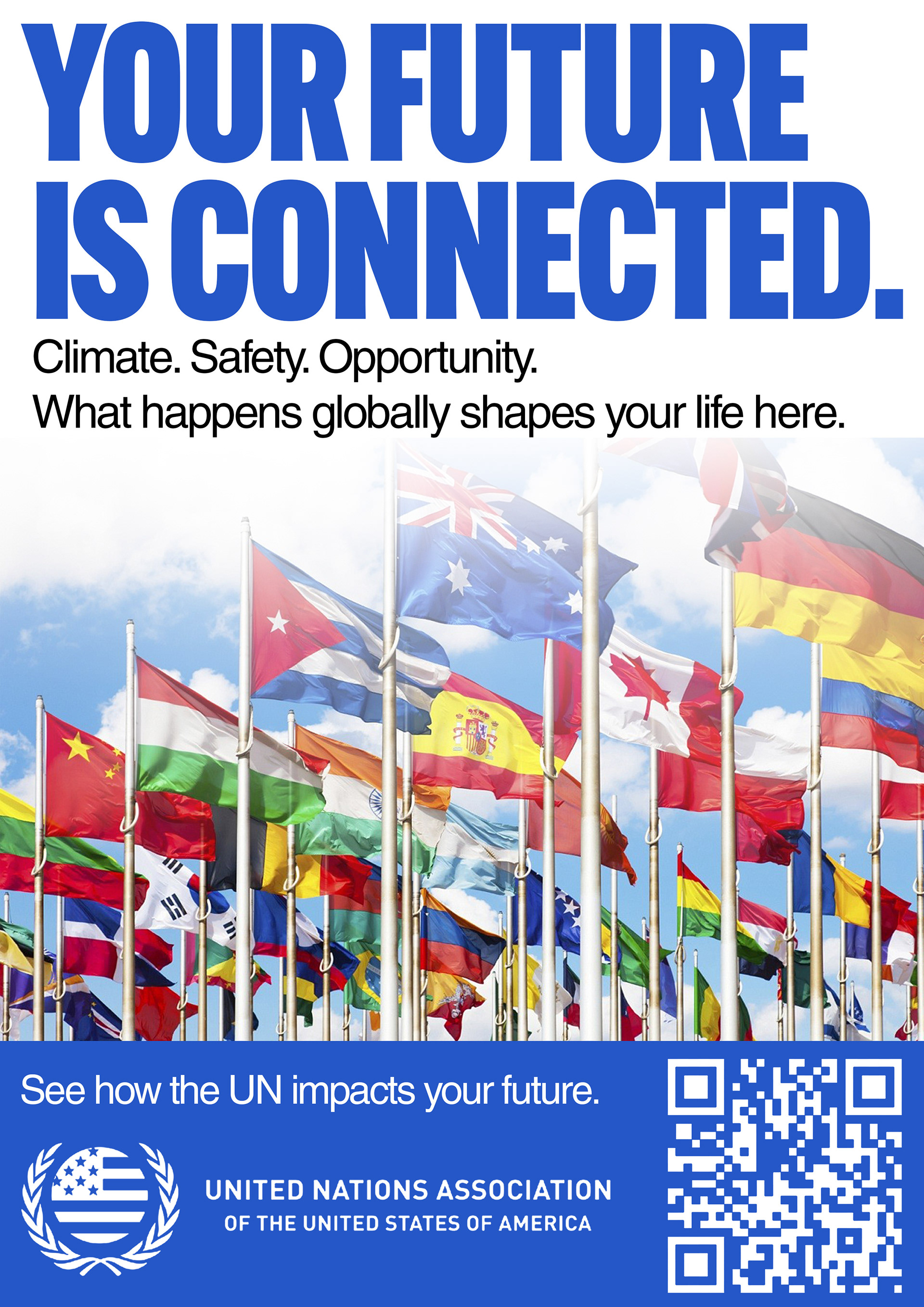 Bus Stop Ad for UNA-USA Effie Campaign Entry