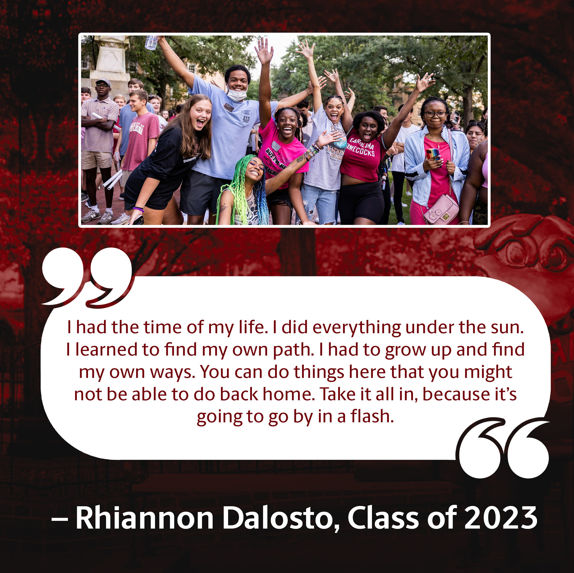 Alumni Spotlight Graphic for CarolinaLIFE Instagram