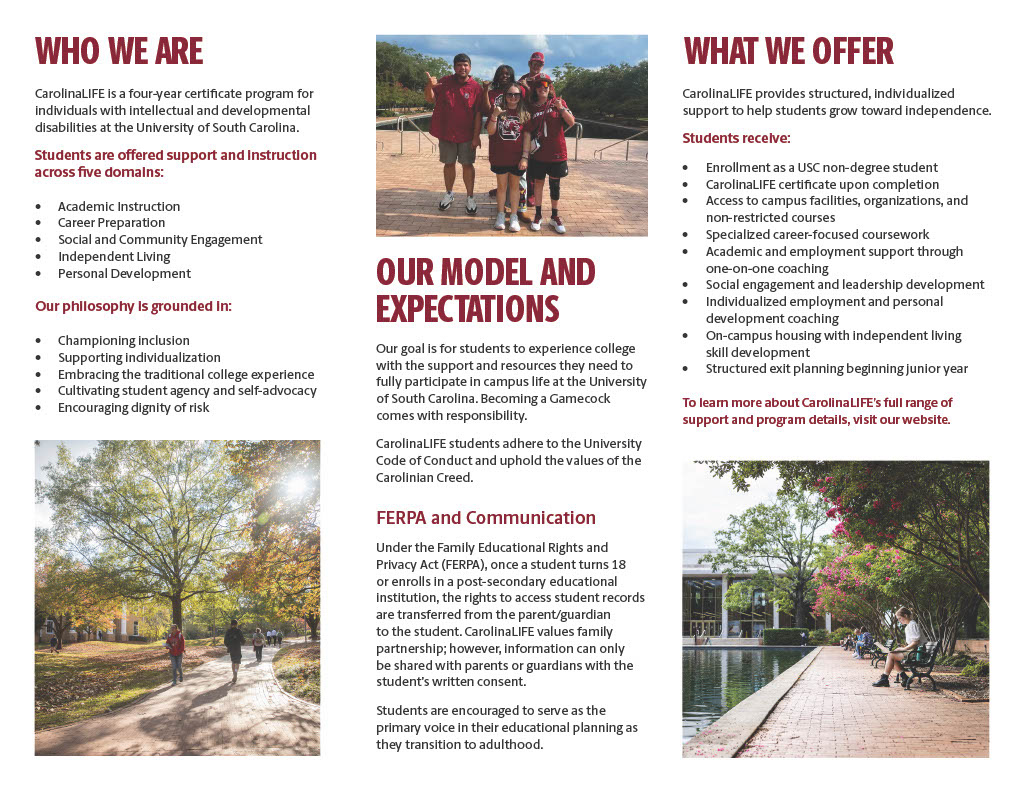 Parent Informational Brochure for CarolinaLIFE