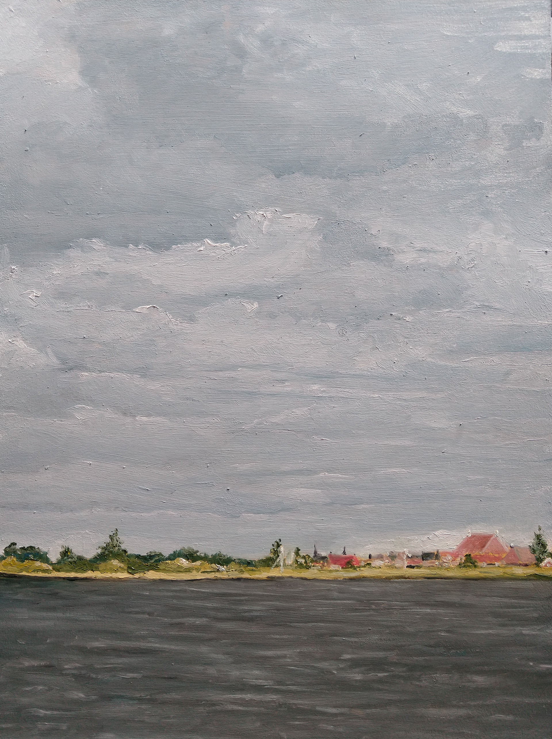 Zicht op Heeg ; 30 x40 cm