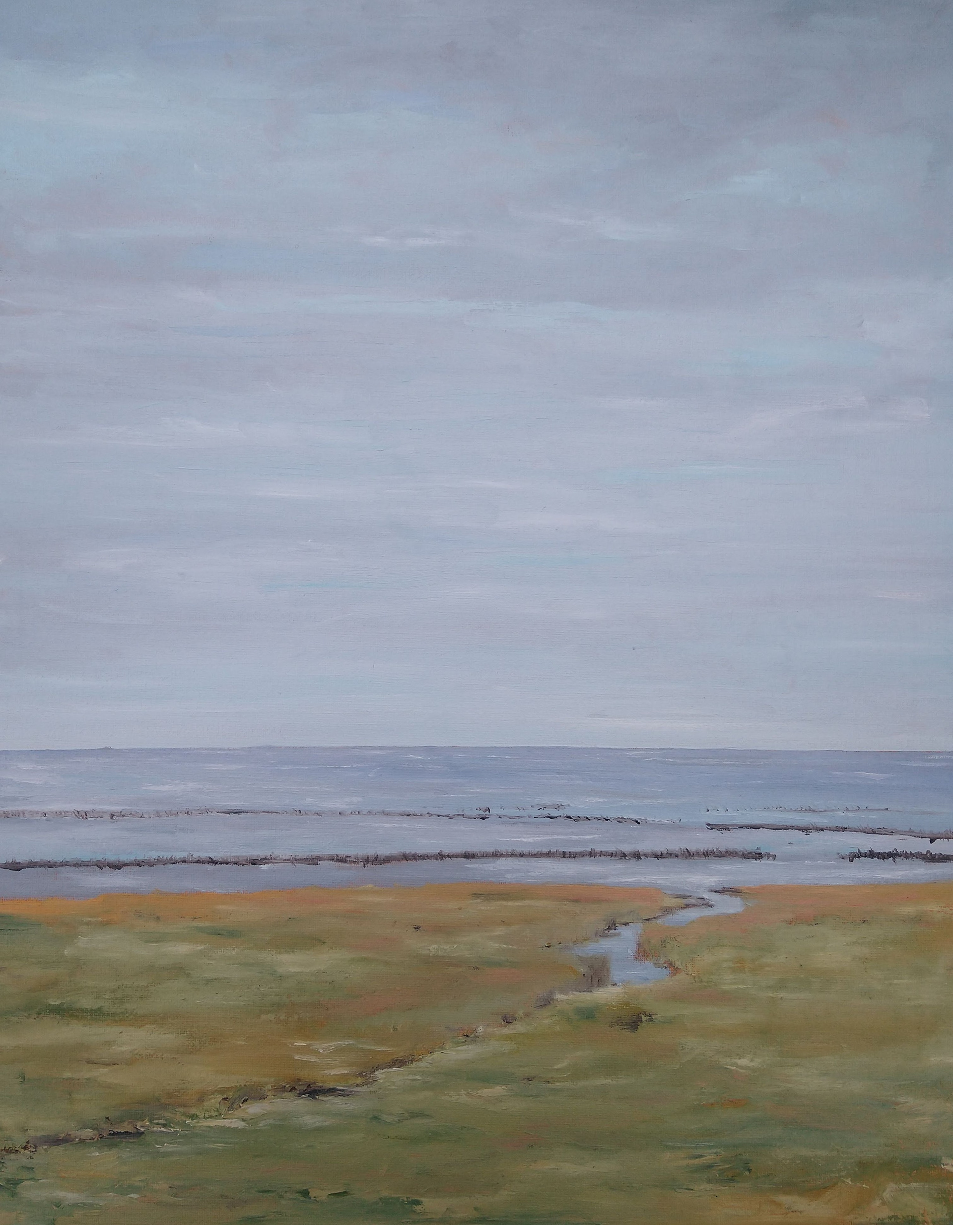 Het Wad 4 ; acryl op mdf