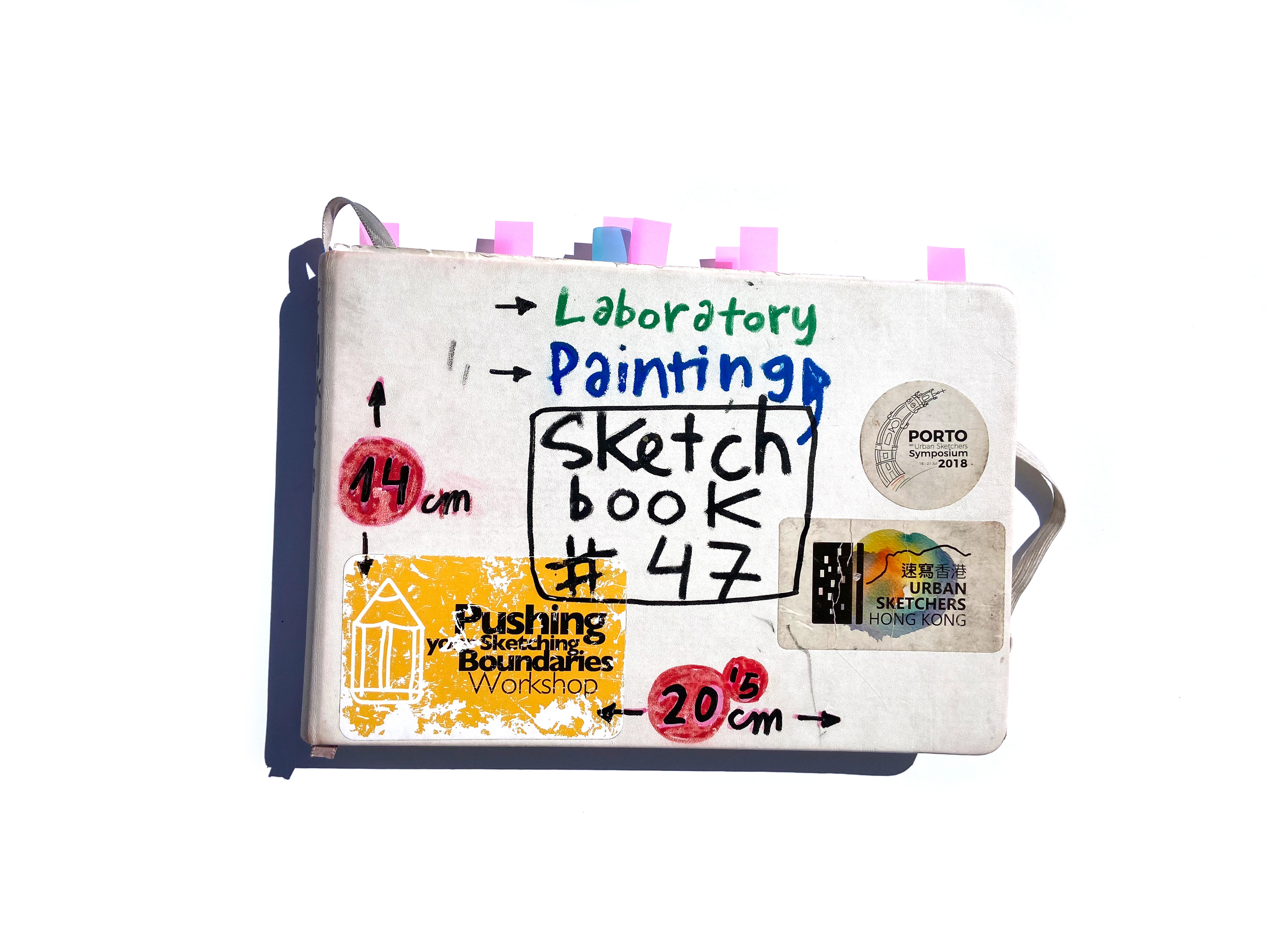 This sketchbook has become a real laboratory.