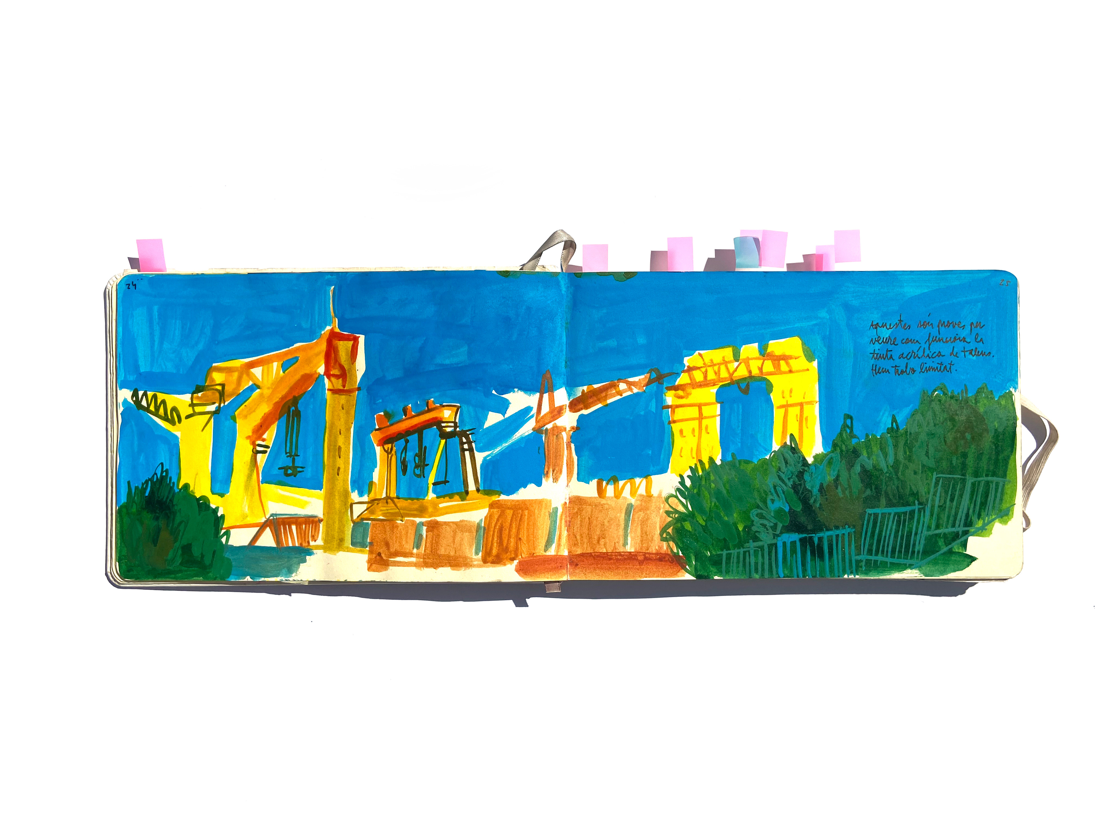 Experimenting with acrylic inks.