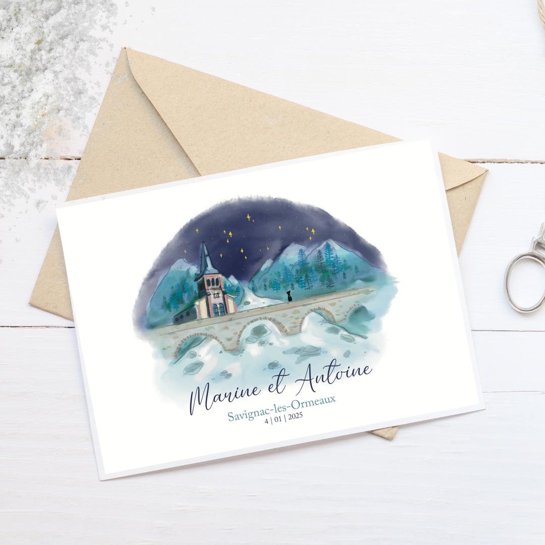 Faire-part personnalisé de mariage