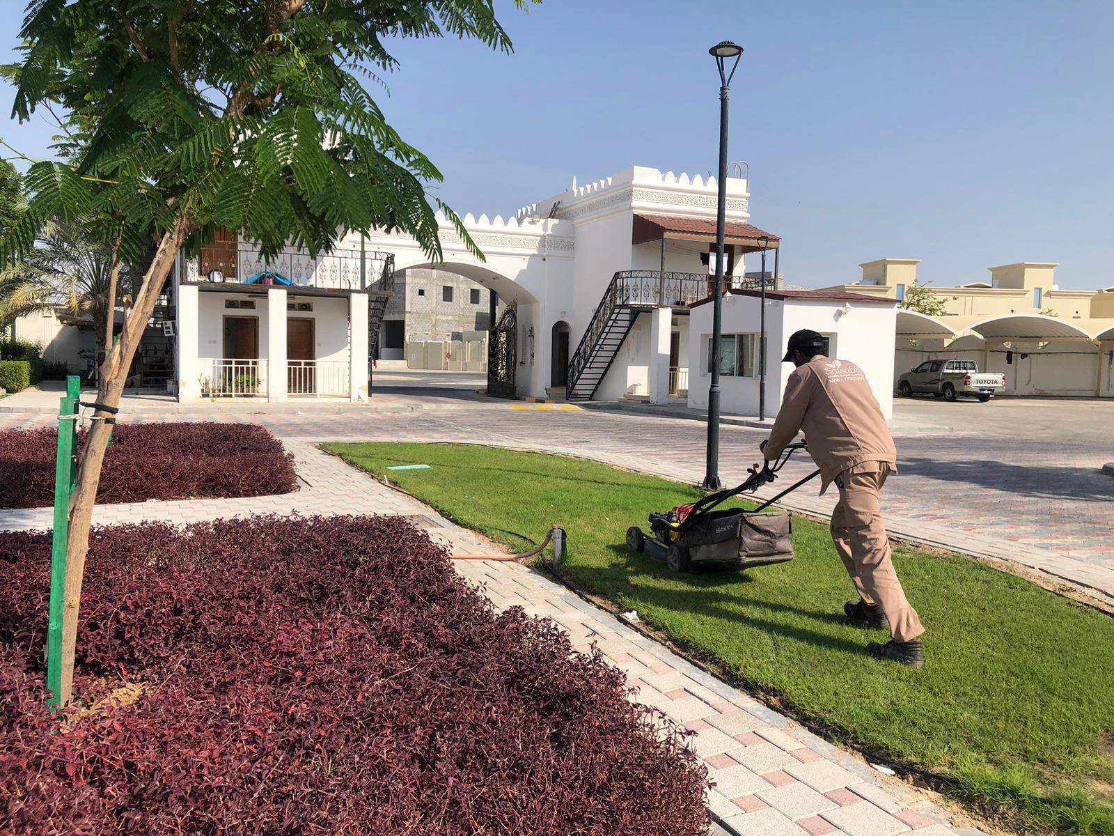 واجهة حديقة منزلية مصممة بأحدث أساليب اللاندسكيب والزراعة التجميلية