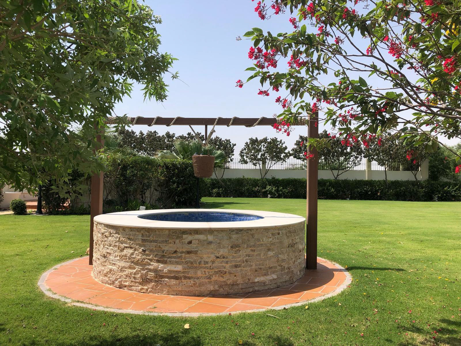 مشروع تنسيق وتجديد حديقة منزلية في منطقة الخور، تصميم وتنفيذ شركة سلسبيل