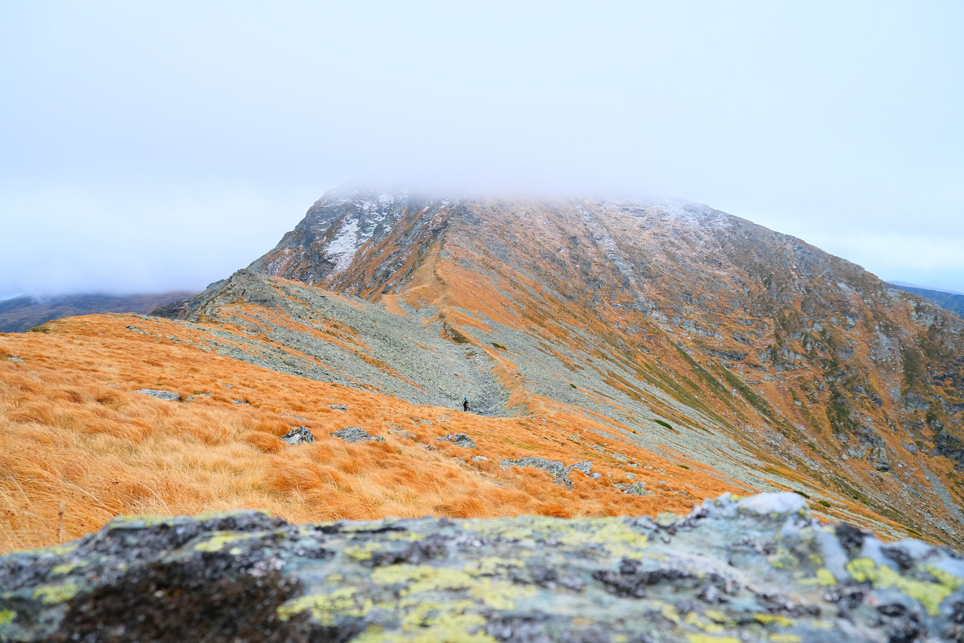 Rodnei Mountains, the ridgeline to Buhaiescu Mare Peak, Romania
