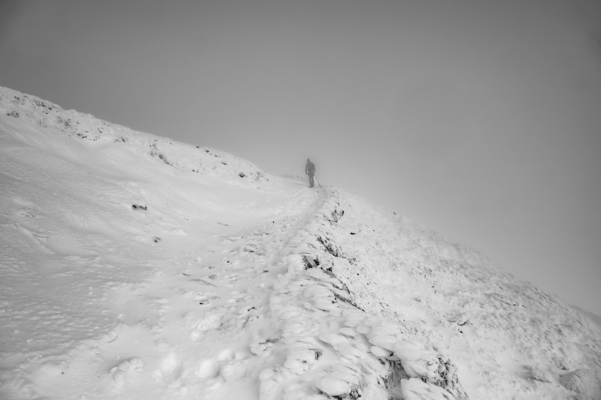 The big whiteout behind the rainbow, Bucegi Mountains