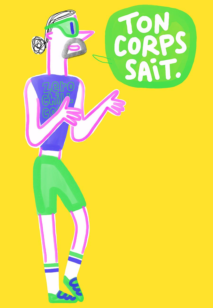 Illustration coach sportif