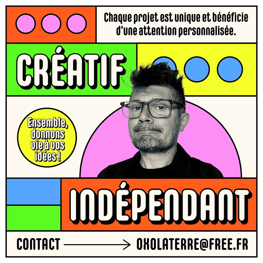Carte de visite d'un créatif indépendant