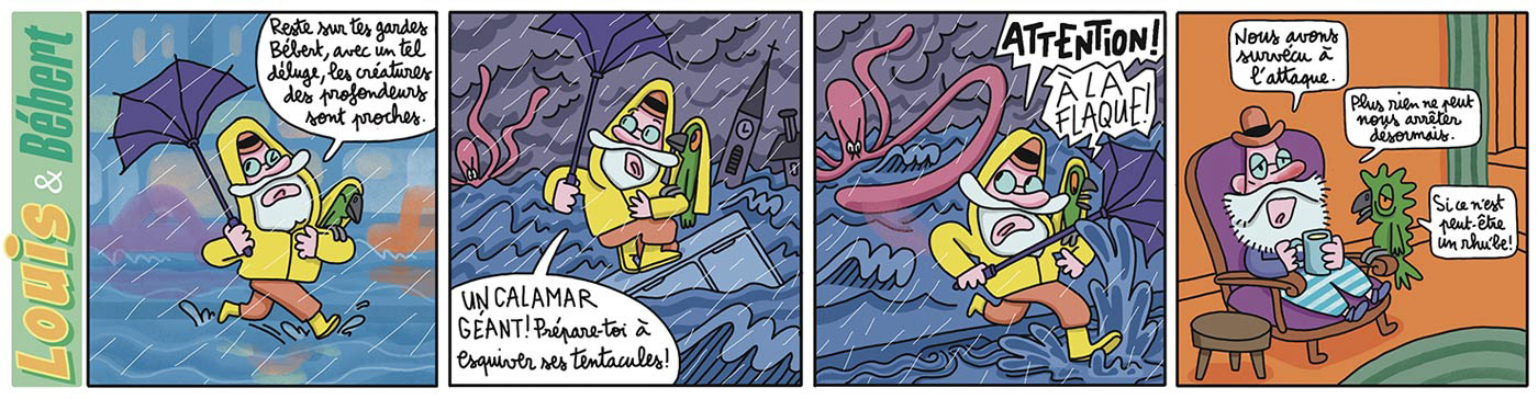 Strip BD d'un jour de pluie