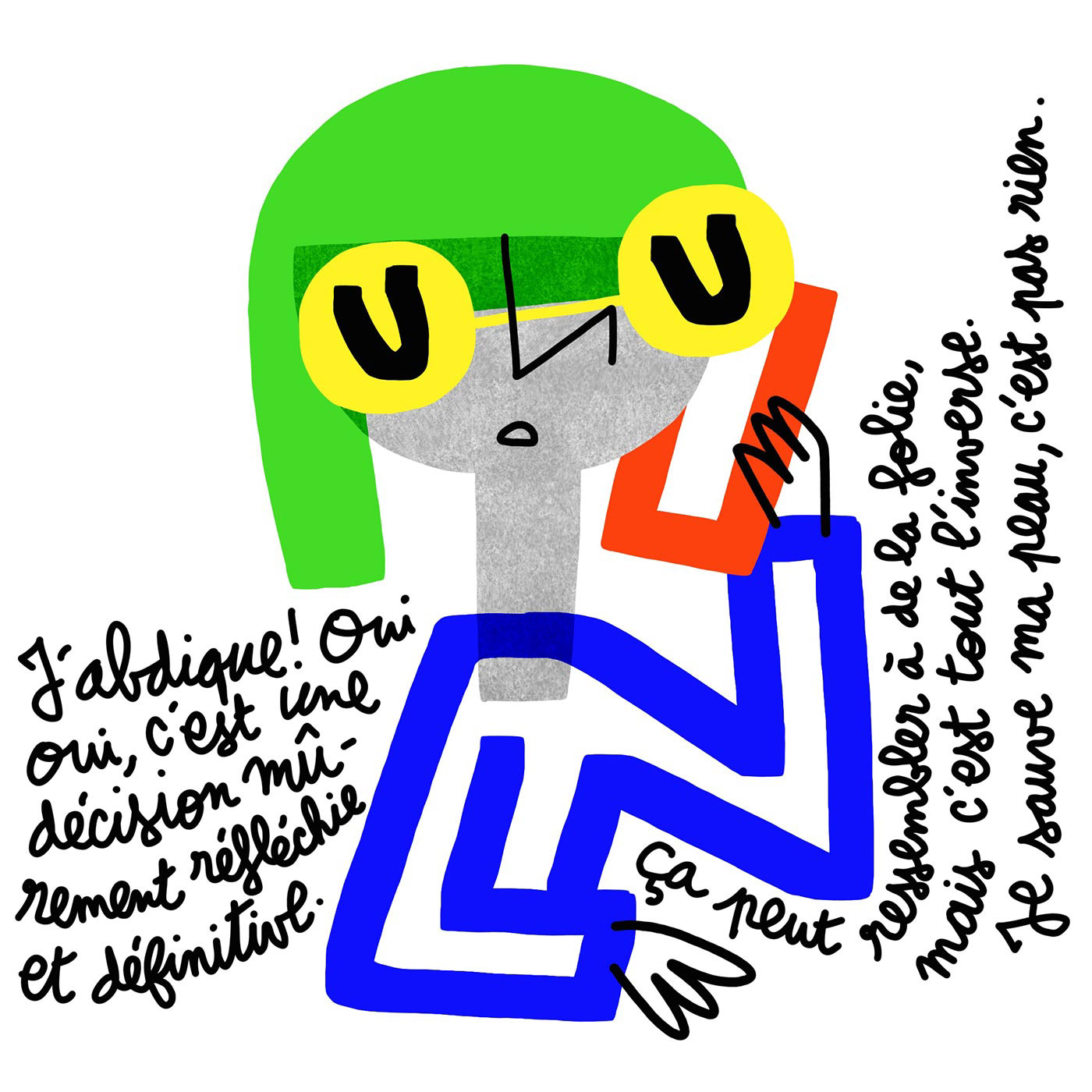 Illustration femme au téléphone