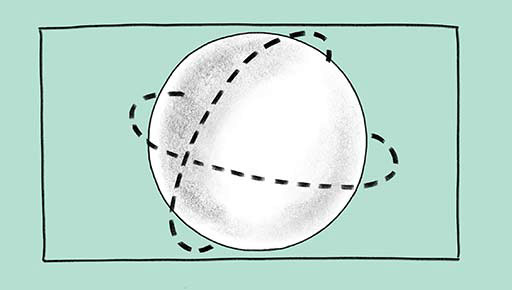 Dessin d'une mappemonde