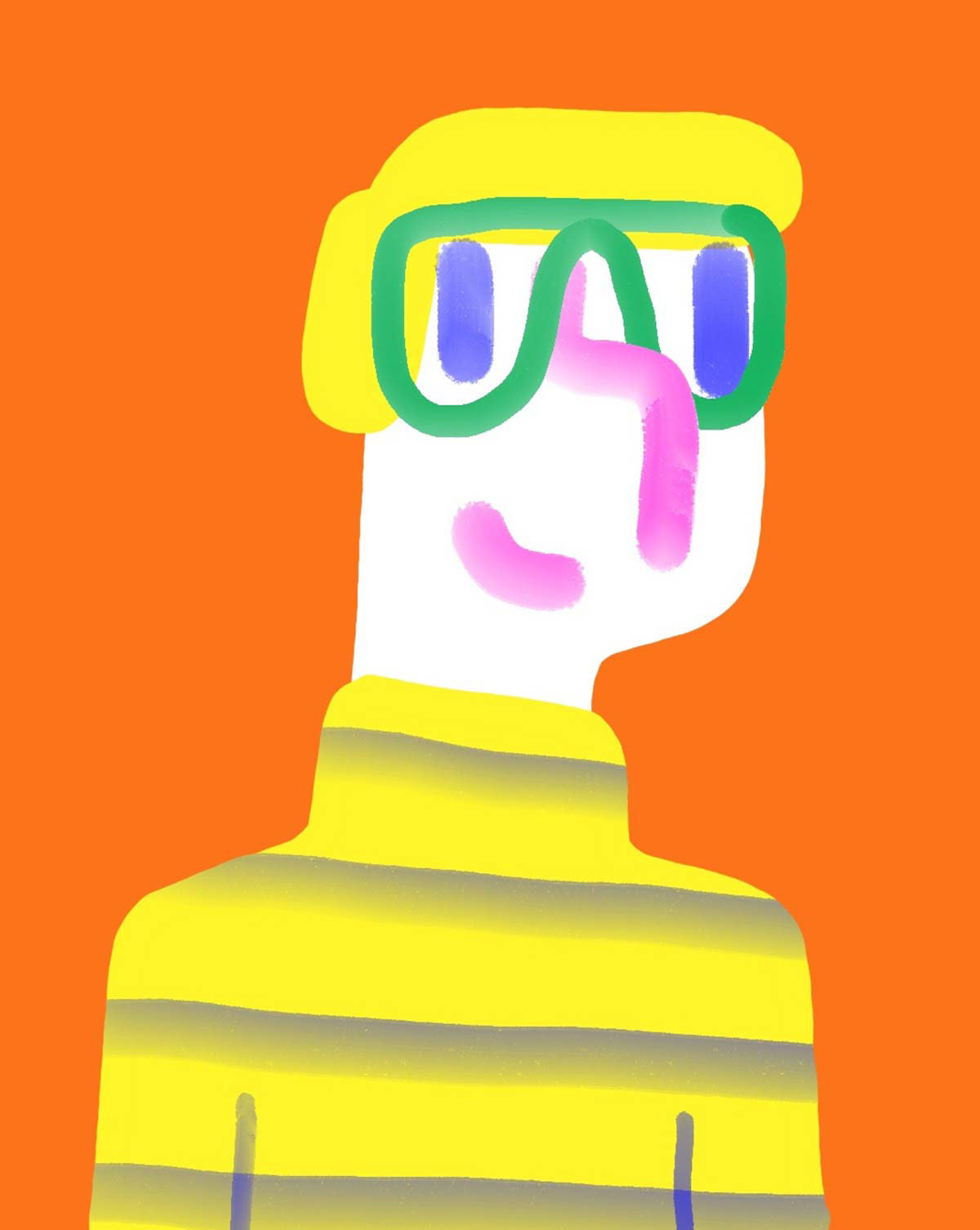 Illustration d'un personnage à lunettes