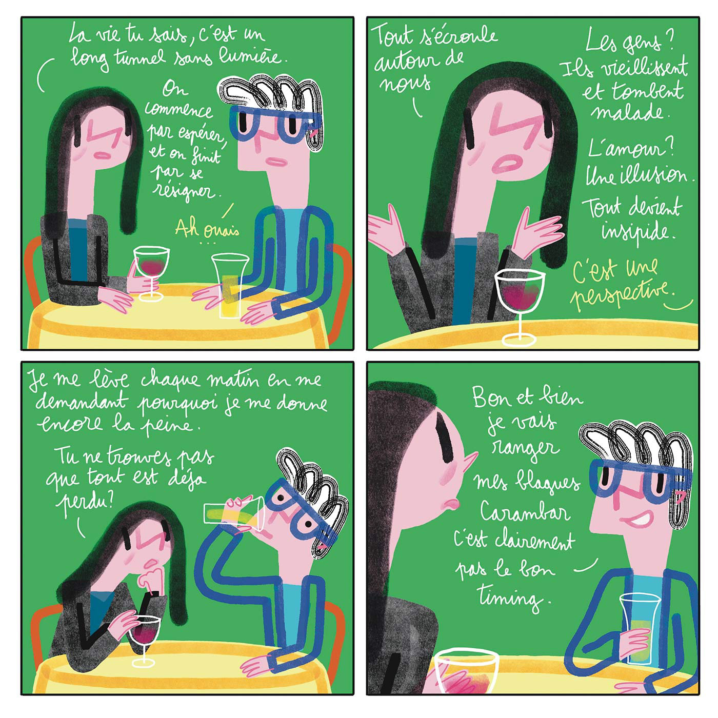 Speed dating avec une femme déprimante.