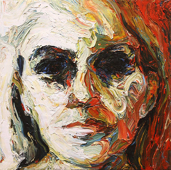 Claim, oil on canvas, 12 x 12"