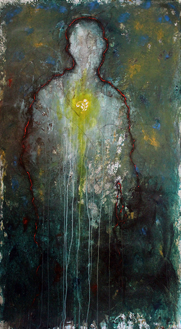 Standing in a Field of Hope, mixed media, 40 x 72