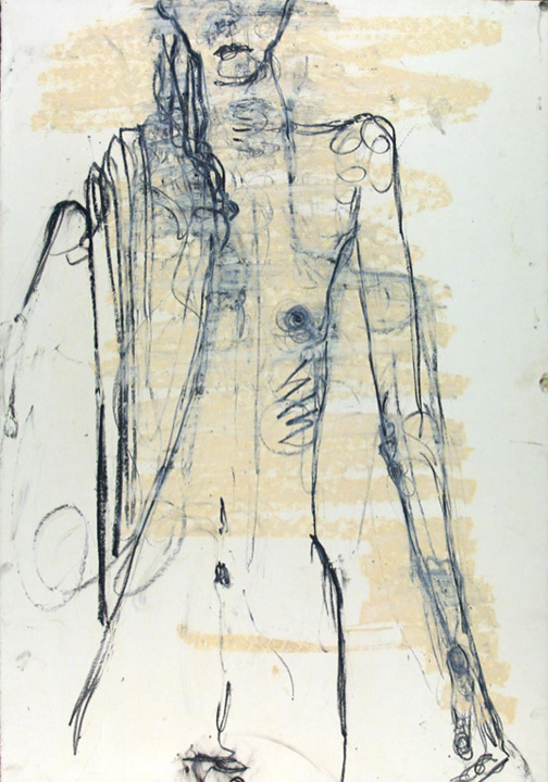 Untitled, mixed media, 44 x 30"