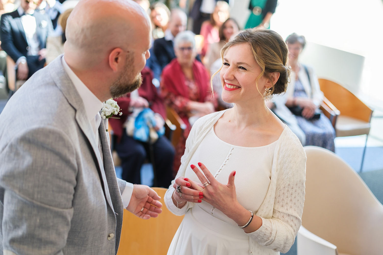 Le sourire de la mariée