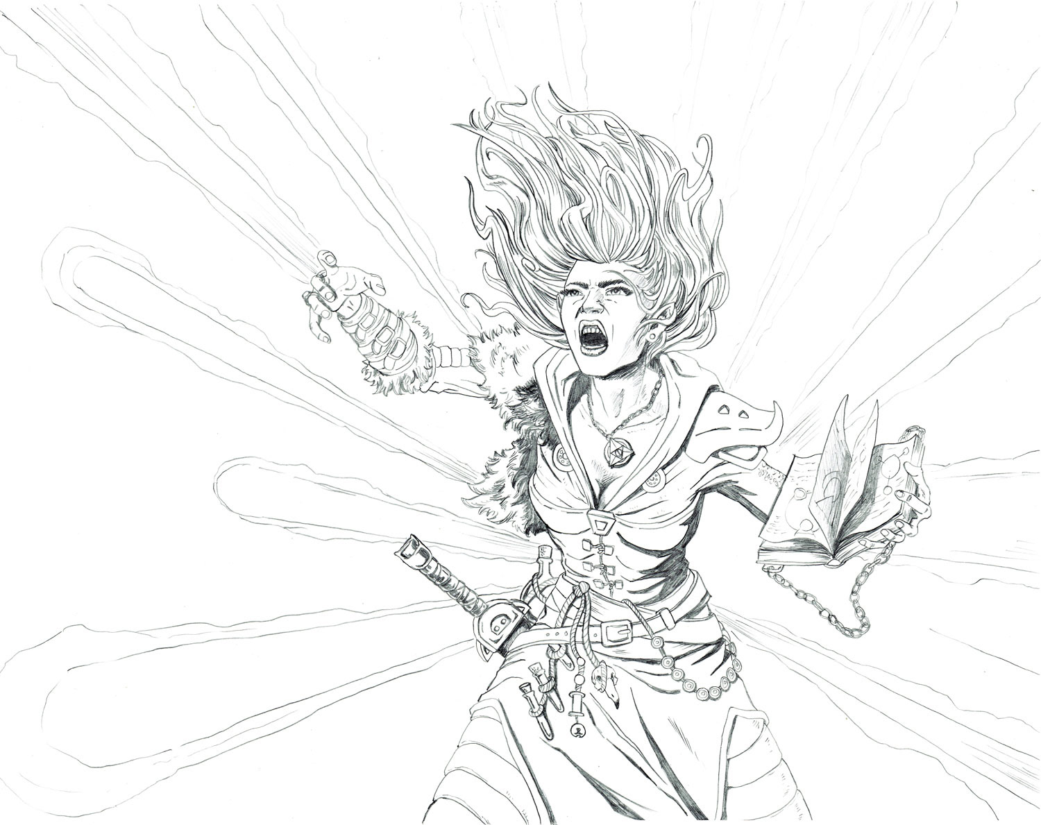 Wizard's Wrath, $150, pencil on 11x14 Bristol