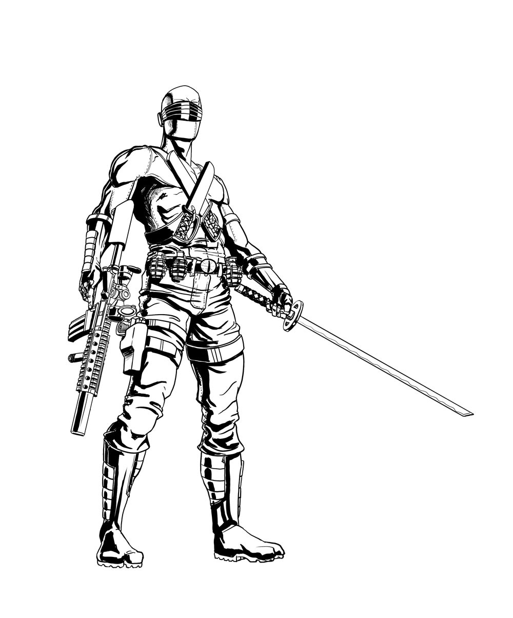 Snake Eyes, digital inks